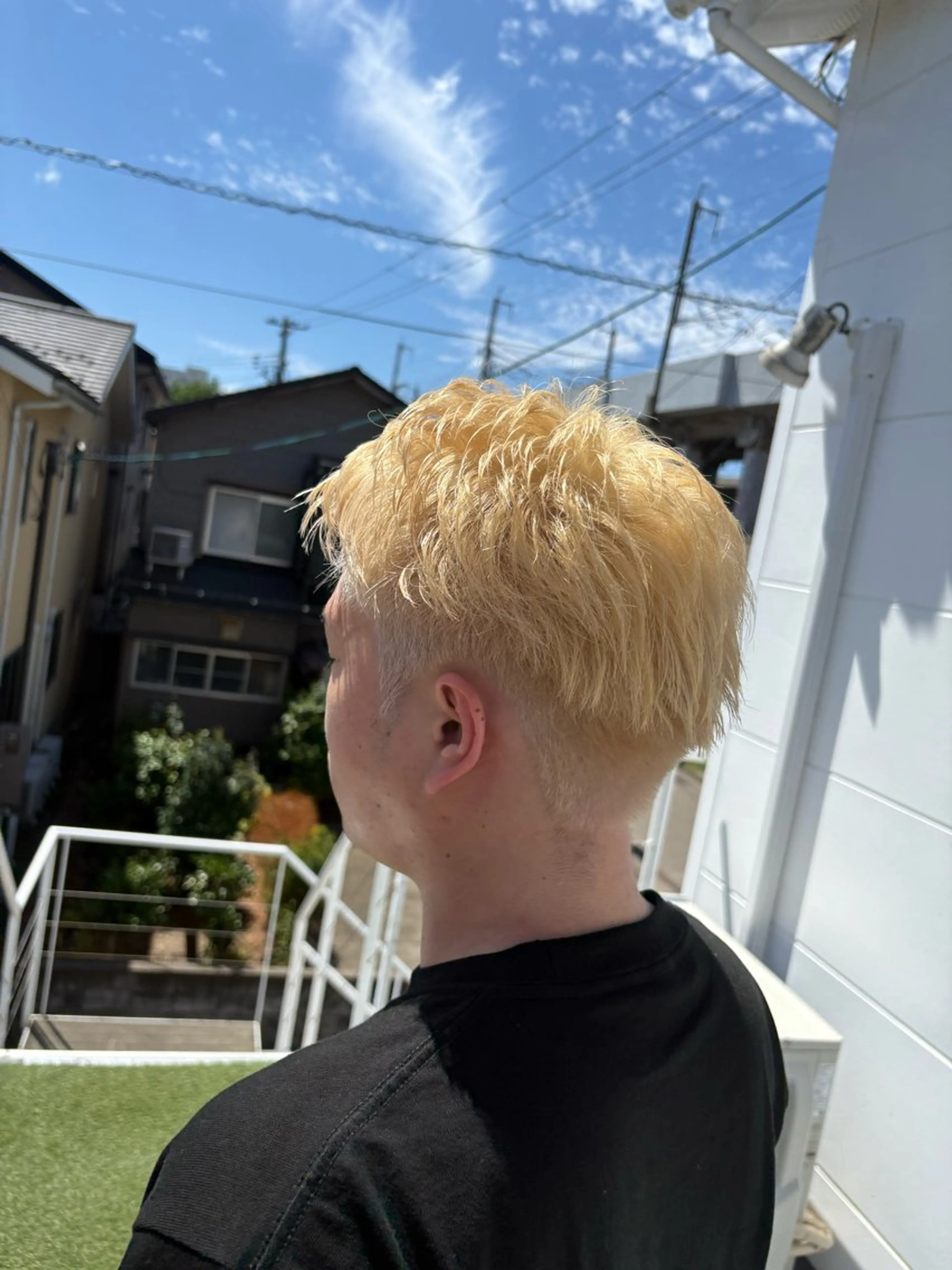 【メンズ限定ハイトーン✨】イケてる😎ダブルカラー🩵➕韓国式水トリートメント🇰🇷(ブリーチ無しダブルカラーも🉑)の写真