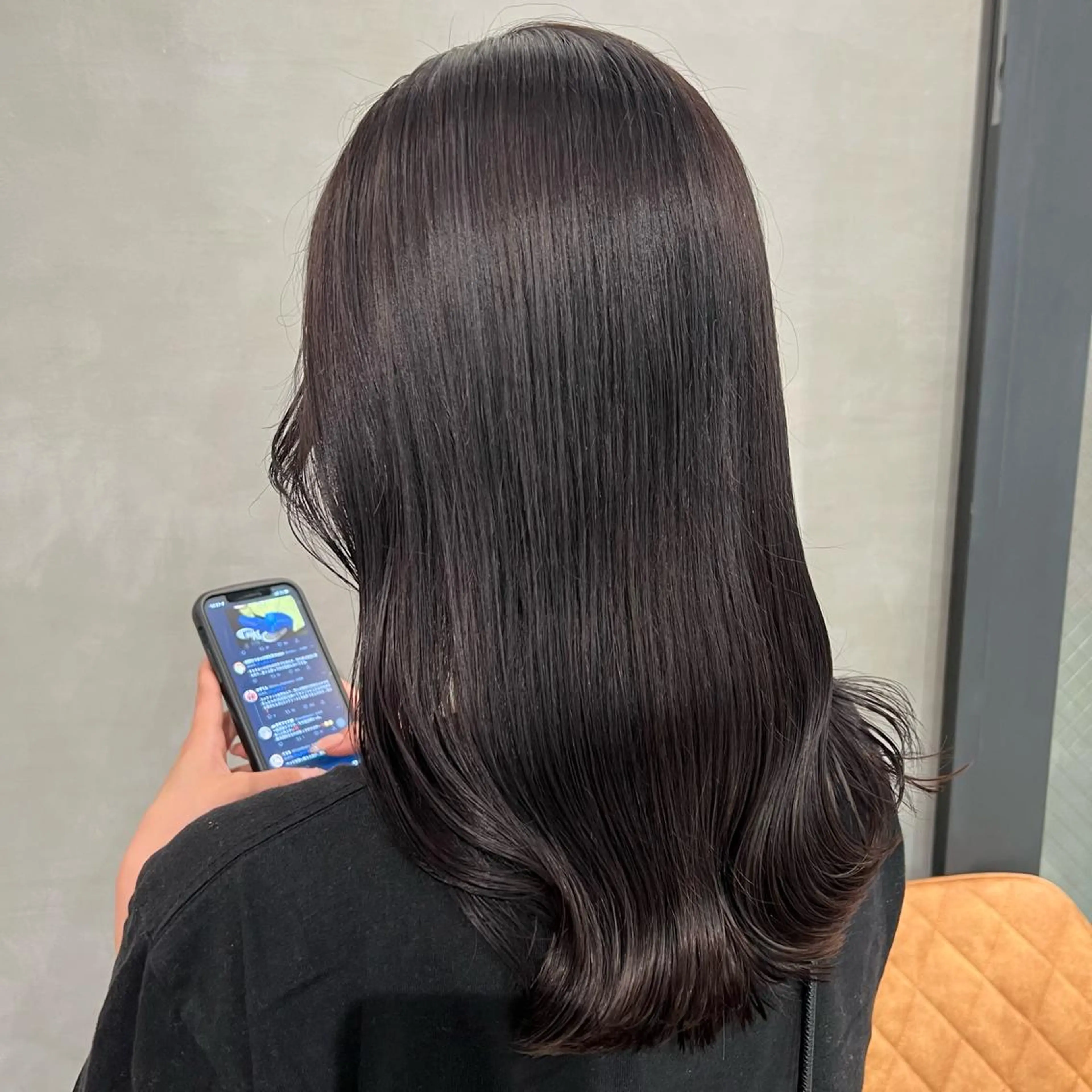 ミディアム カラー ディープラベンダー ラベンダーカラー 🫧オリーブ/赤み消 し/暗髪🫧野本麗奈のヘアスタイル