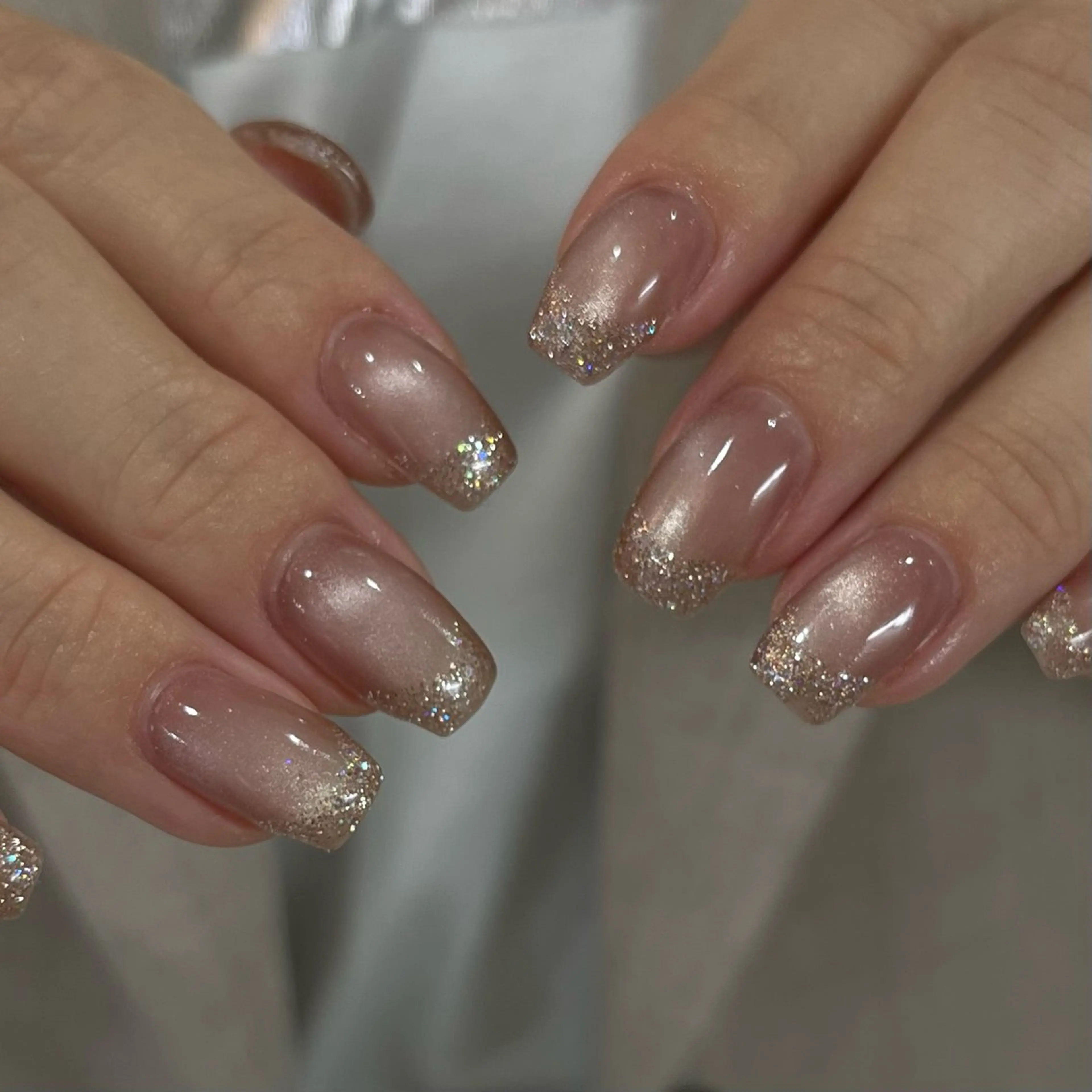 ネイル ハンドネイル Ray. ちゅるん系ニュアンスのネイルデザイン