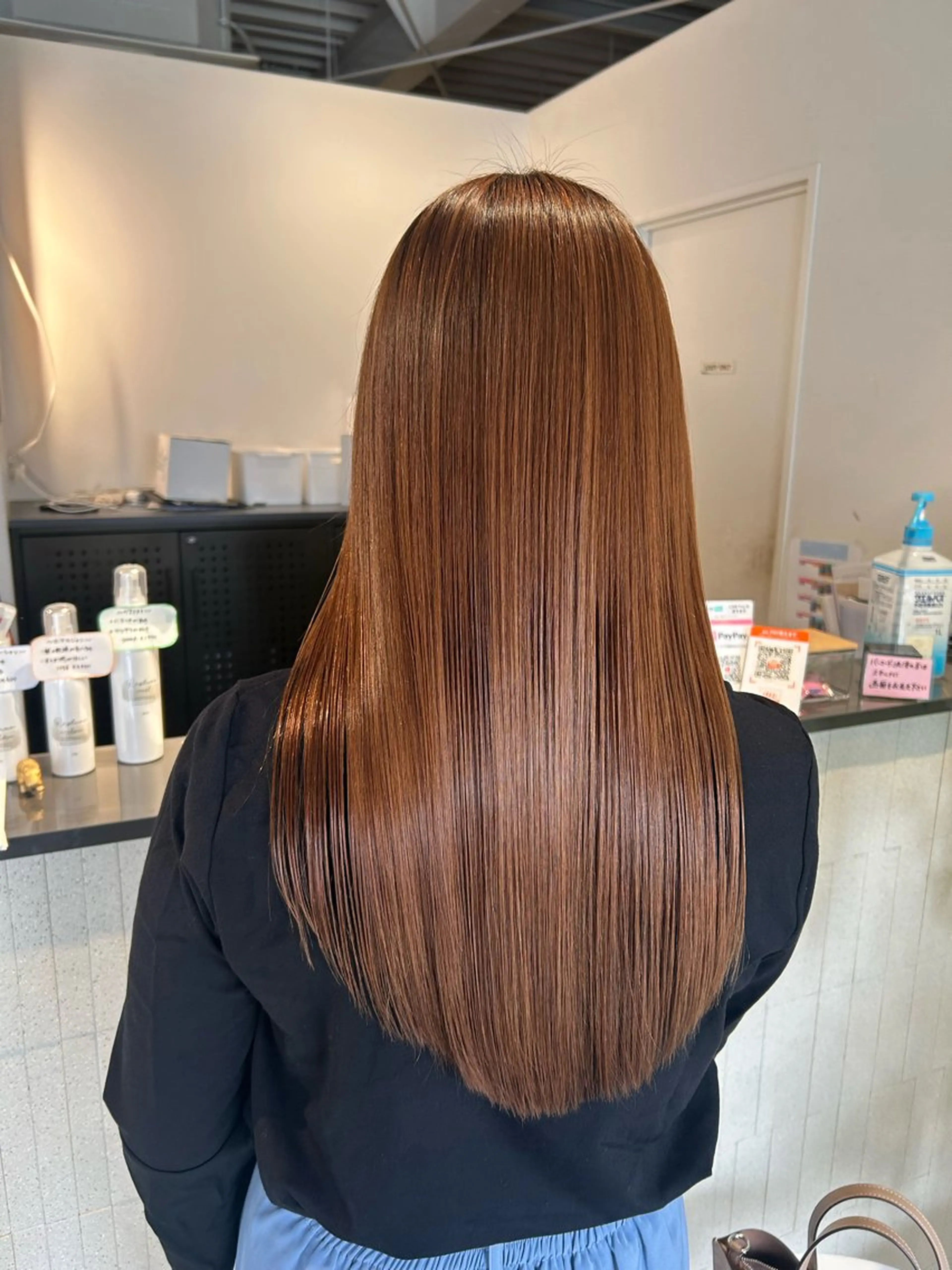 ロング カット 縮毛矯正 トリートメント 💎韓国カラー Giness坂下巧のヘアスタイル