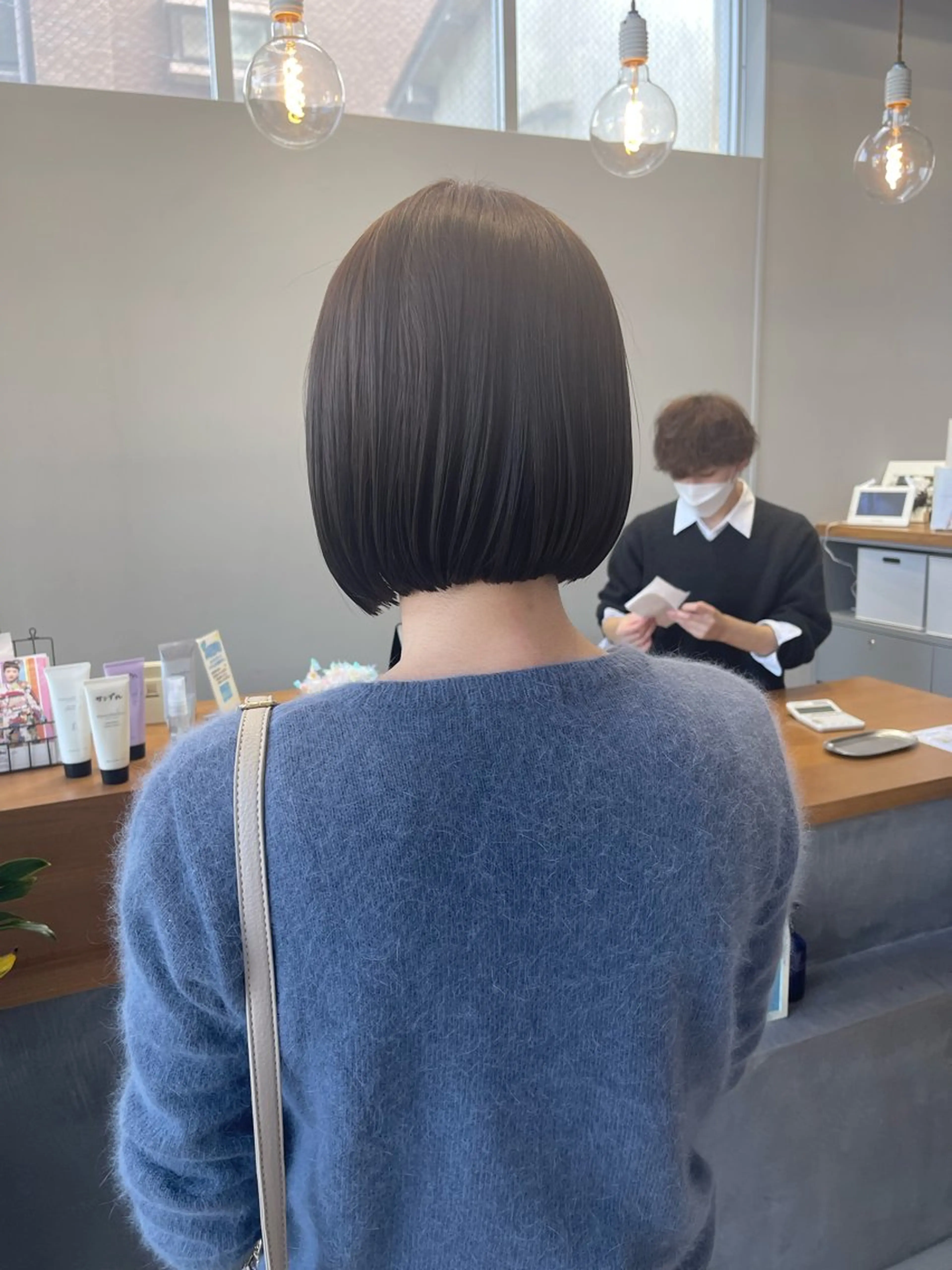 ショート カラー ボブ カット ヘアカラー トリートメント 石原圭悟 /ショート/艶カラーのヘアスタイル