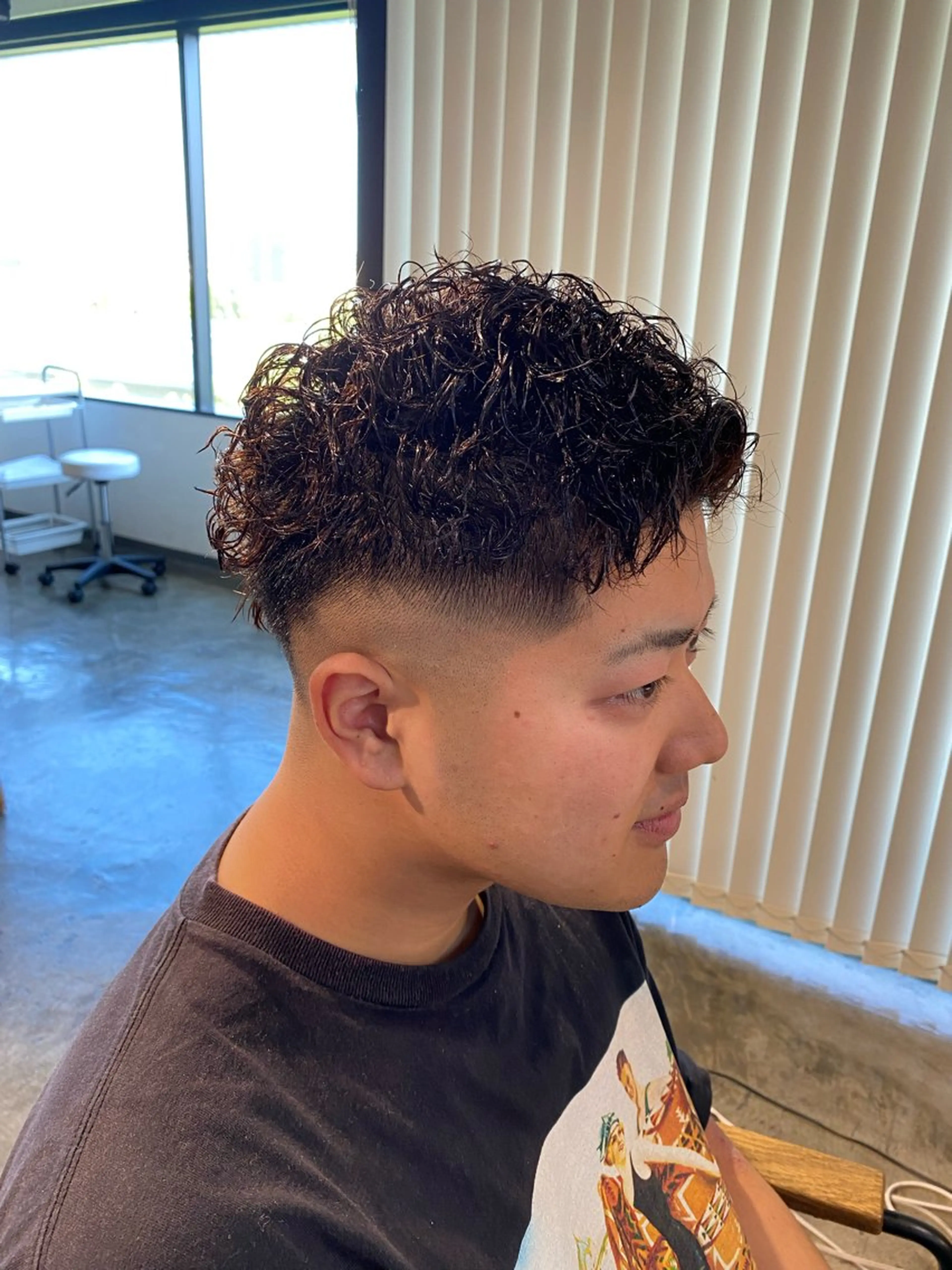 パーマ メンズ フェードカット メンズパーマ メンズパーマ 特化/中川拓也のヘアスタイル