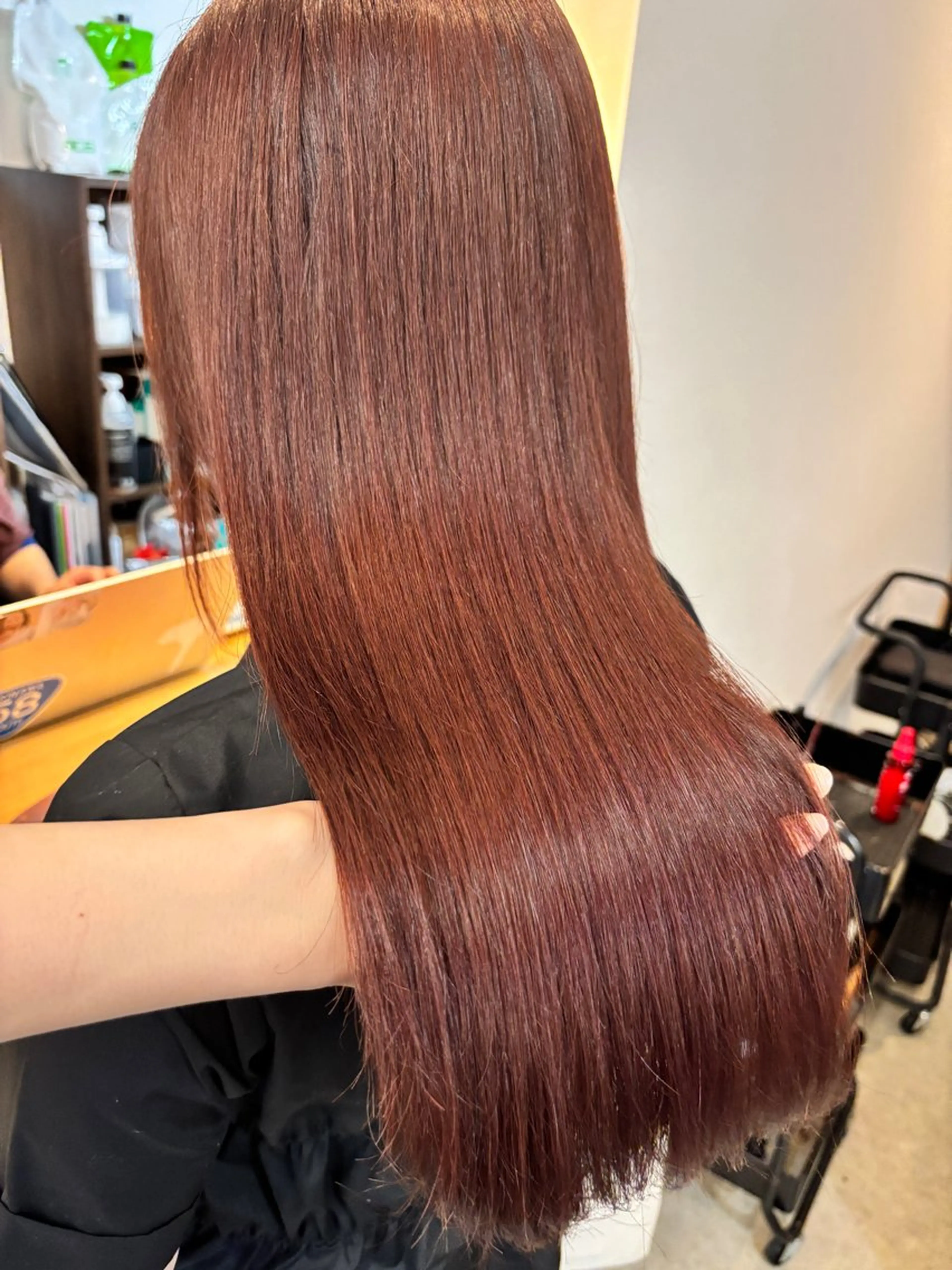 ロング カット ヘアカラー ブリーチカラー🤍 髪質改善🌟のヘアスタイル