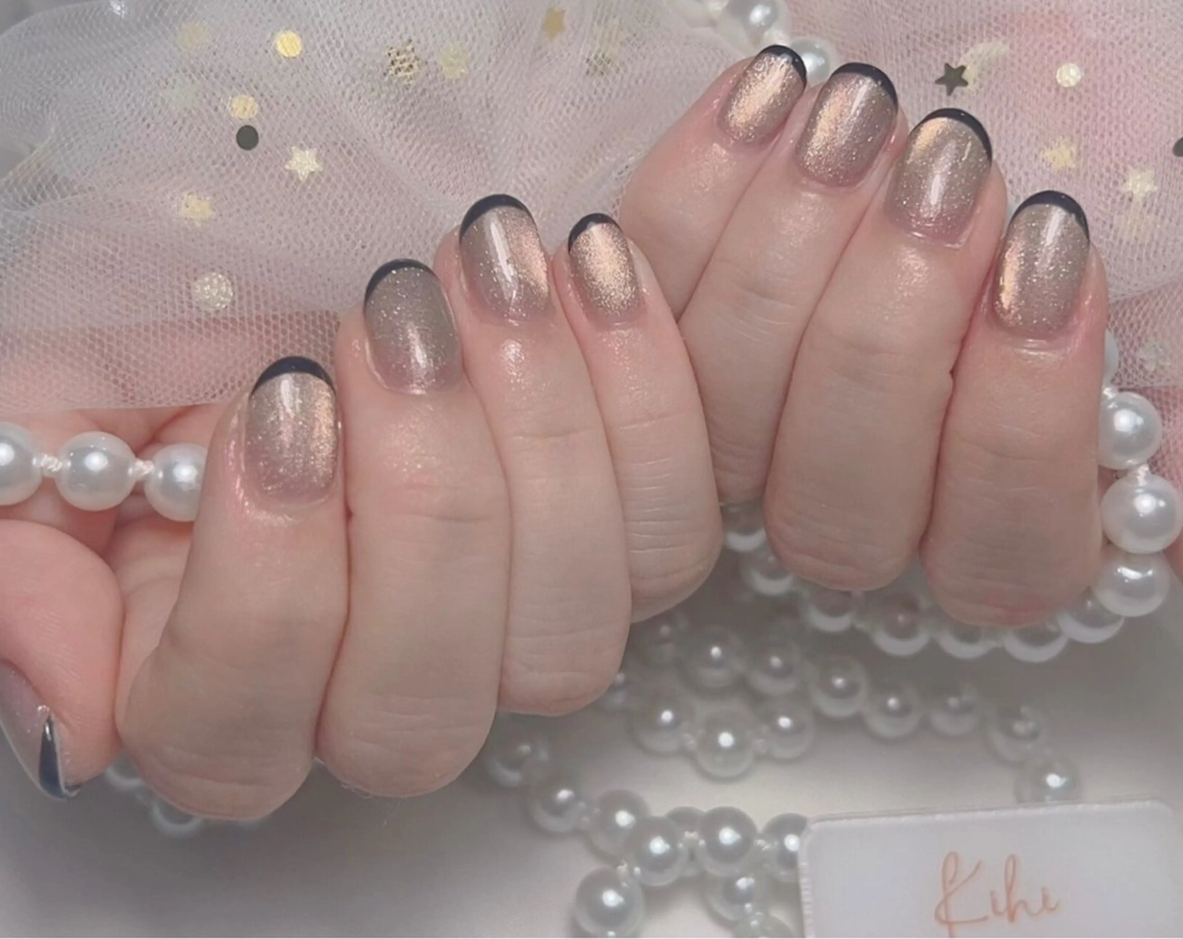 ネイル アートネイル フレンチネイル ジェルネイル グラデーション 韓国ネイル 村中 ハナのネイルデザイン