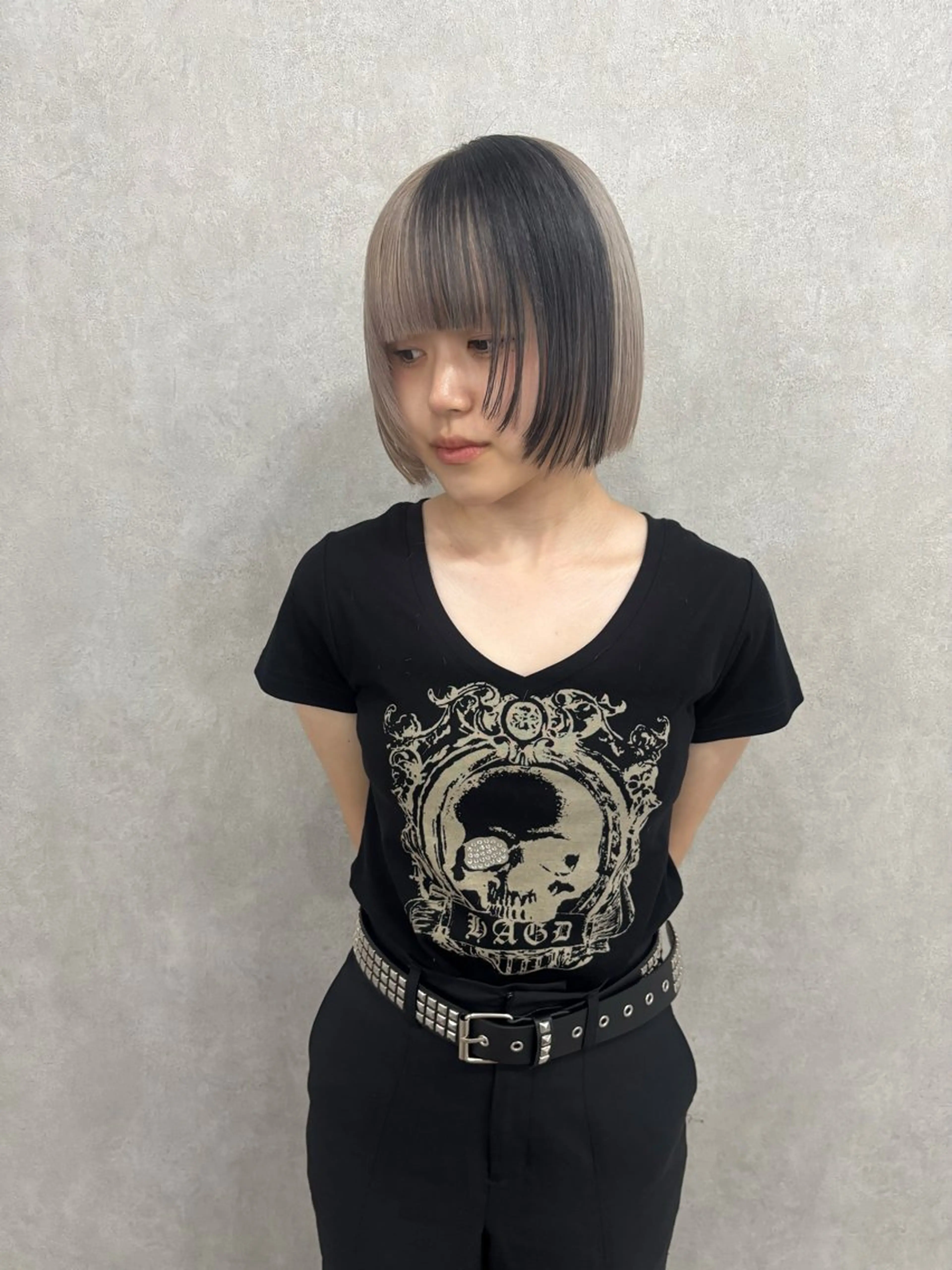 ミディアム カラー ヘアカラー トリートメント Megu/ベージュ/ 透明感カラーのヘアスタイル