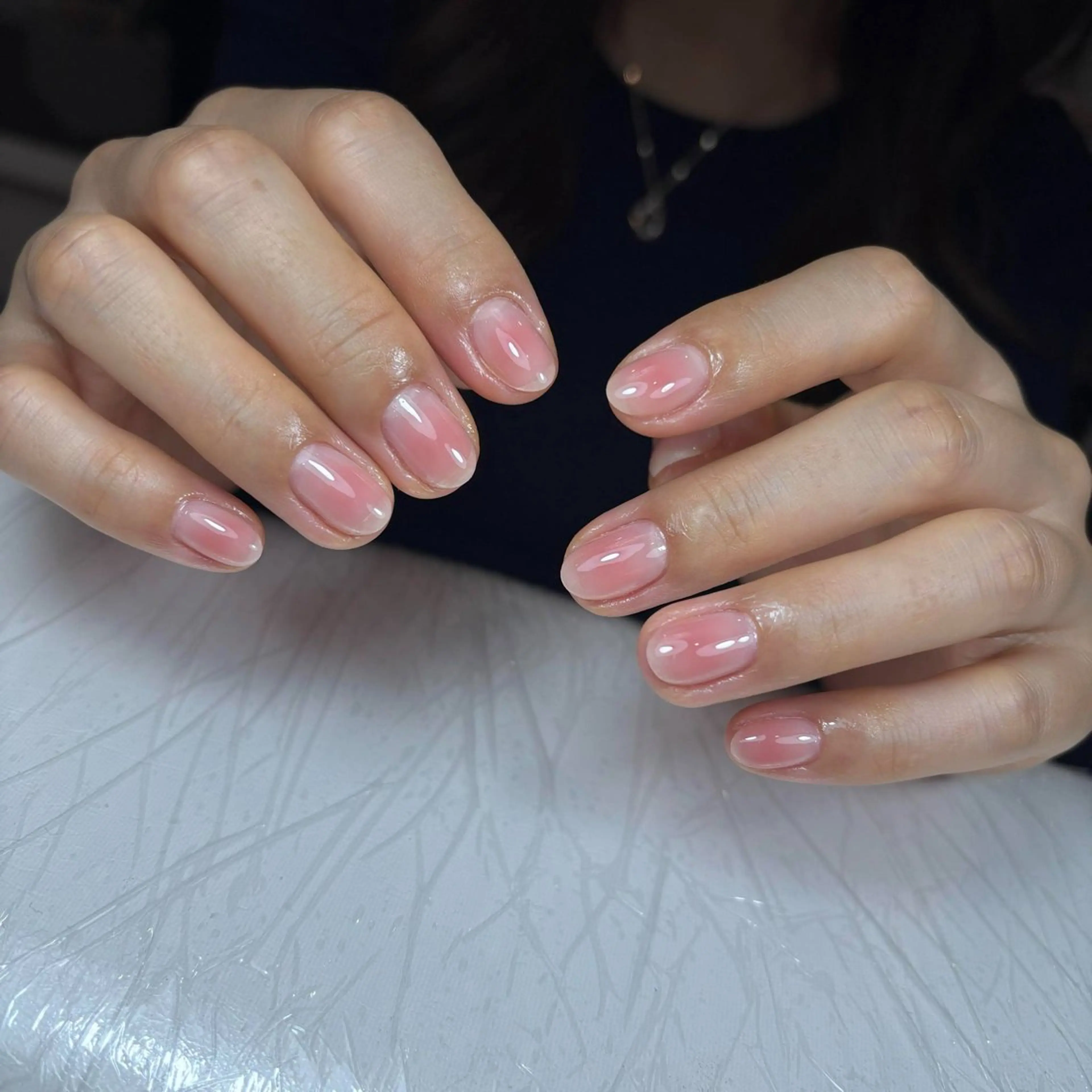 ネイル チークネイル フレンチネイル グラデーション 韓国ネイル マグネットネイル Hana nail所属・Hana Nailのネイルデザイン