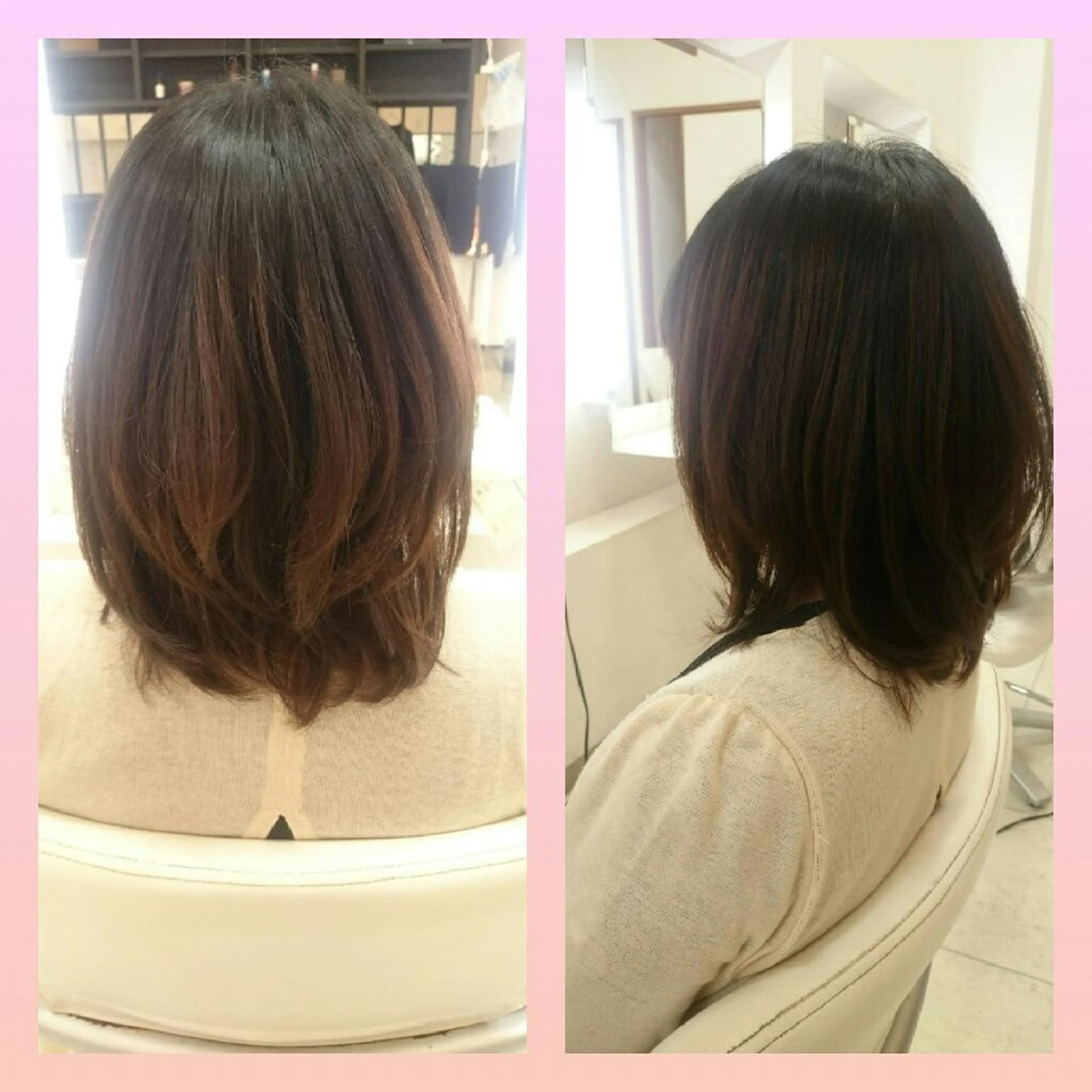 セミロング キンジョウ エナミのヘアスタイル