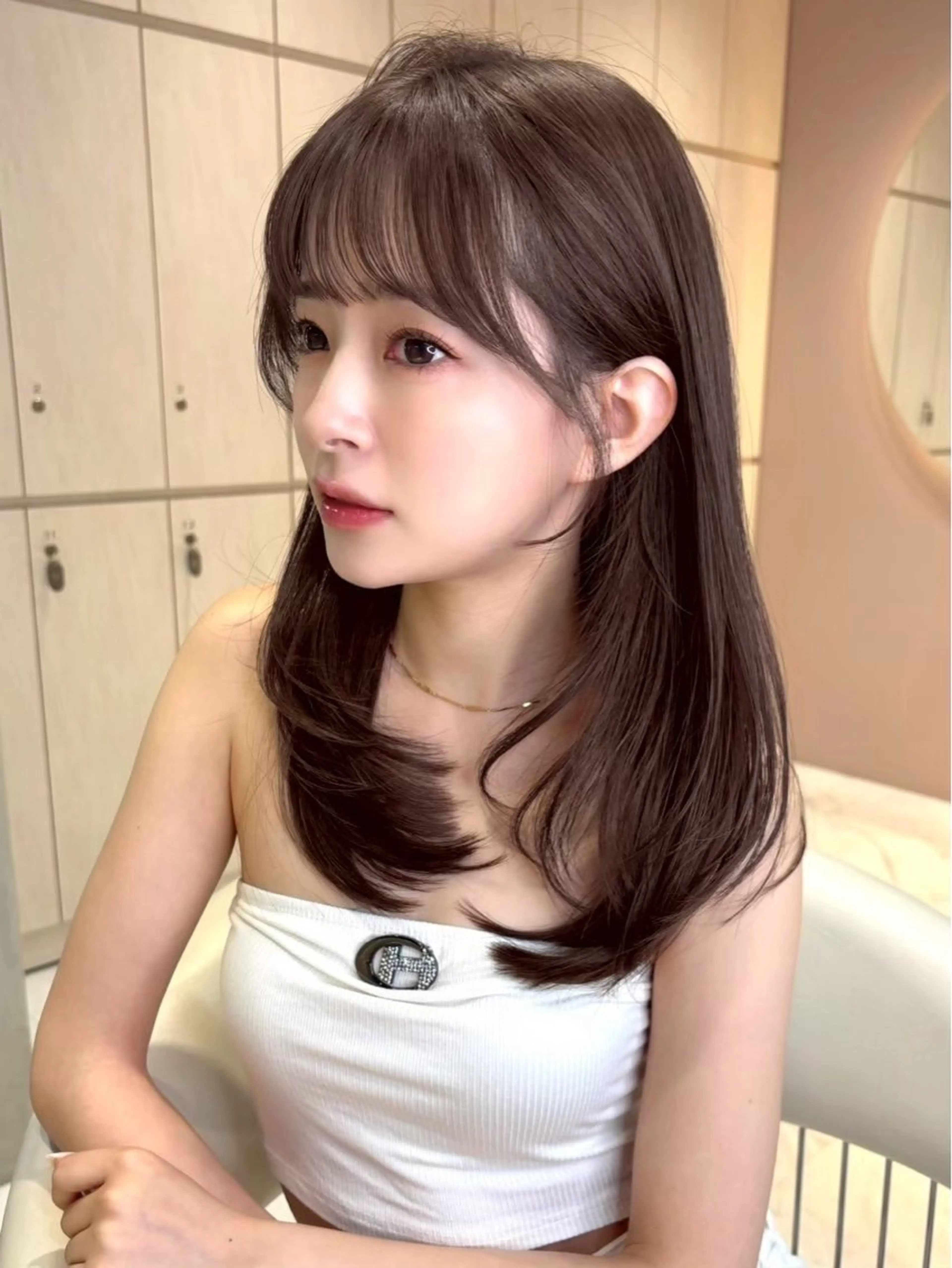 セミロング 【ナチュラル可愛いレ イヤー🩶】ななみのヘアスタイル