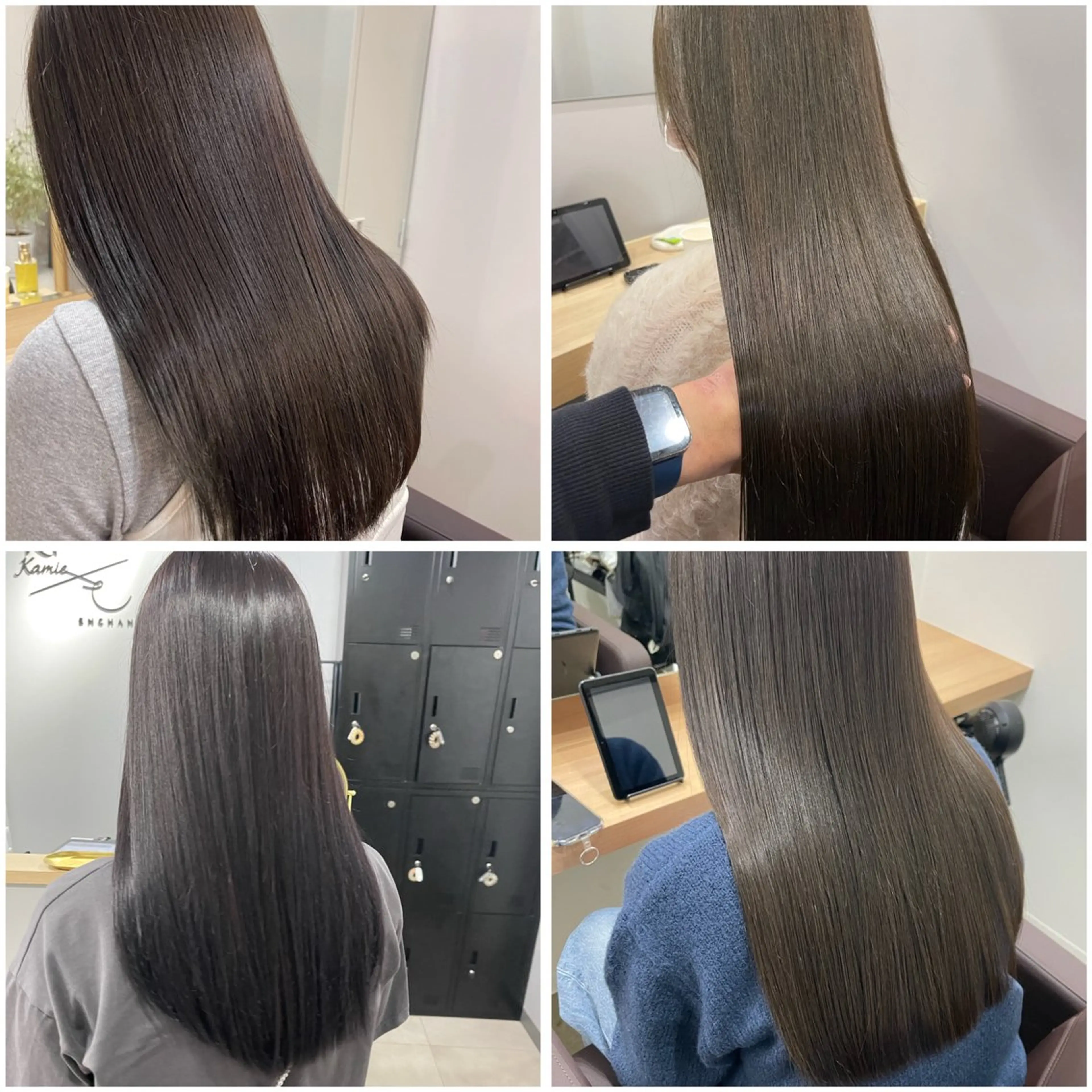 セミロング カラー ショートボブ アッシュ ベージュカラー ブリーチ ダブルカラー カット ヘアカラー トリートメント Kamie みかじりのヘアスタイル