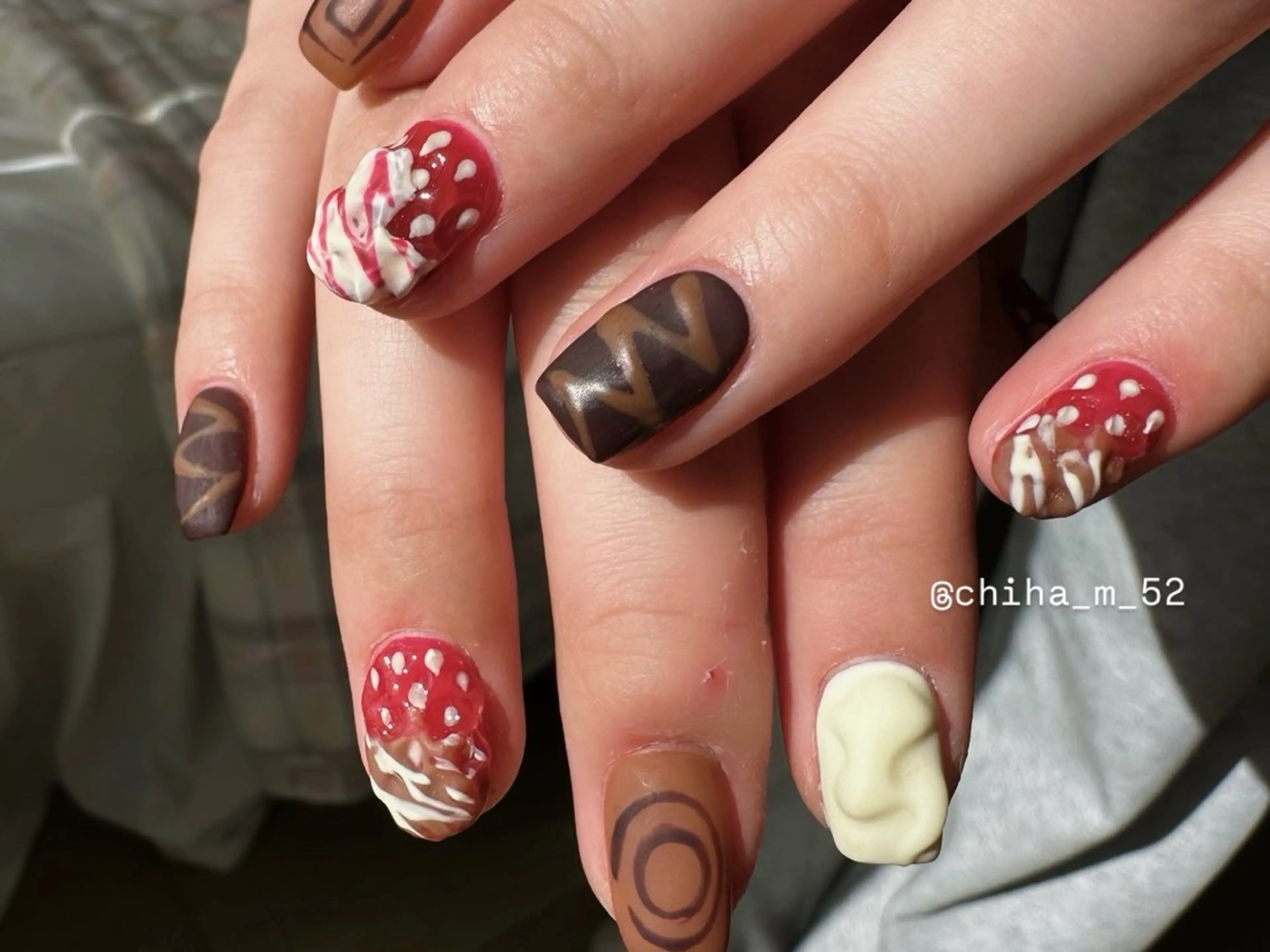 ネイル バレンタイン ハンドネイル チハル ミチハタのネイルデザイン