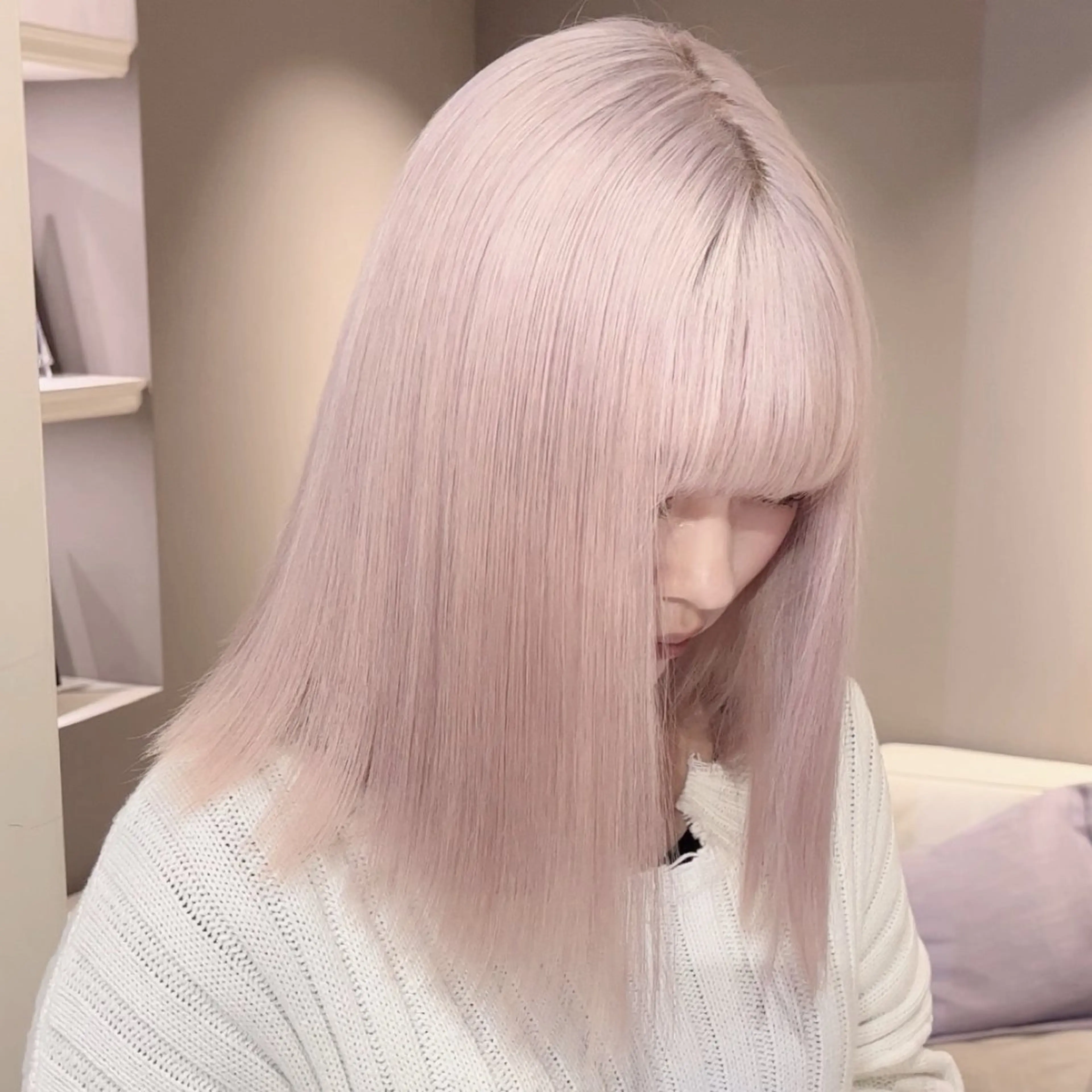 セミロング カラー ヘアアレンジ カット ヘアカラー トリートメント beleza scelto所属・ハイトーン特化 ♡shoka♡のヘアスタイル