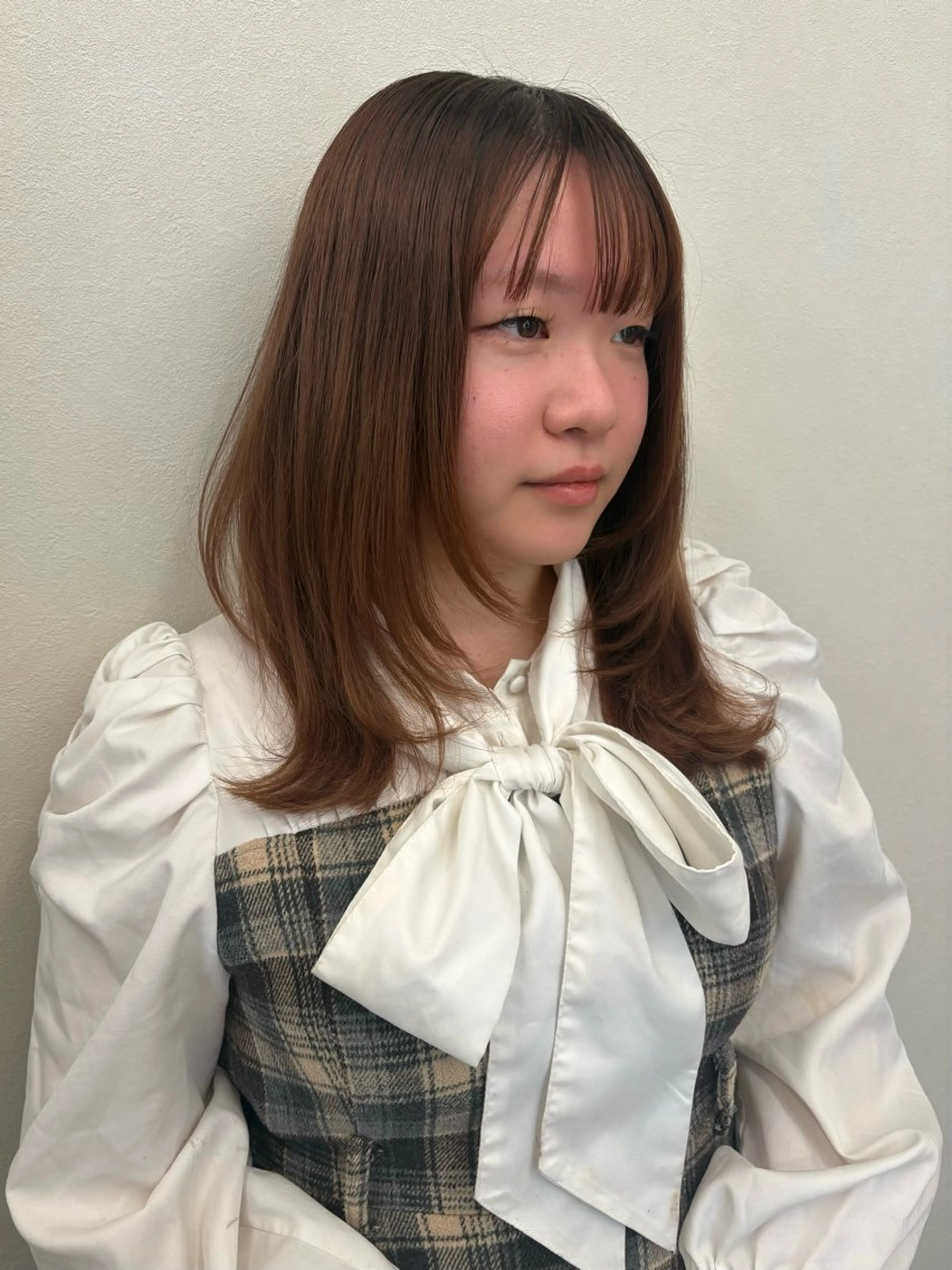 セミロング レイヤーカット カット トリートメント ヘッドスパ DOLL hair所属・なぎさ / 透明感カラー🫧のヘアスタイル