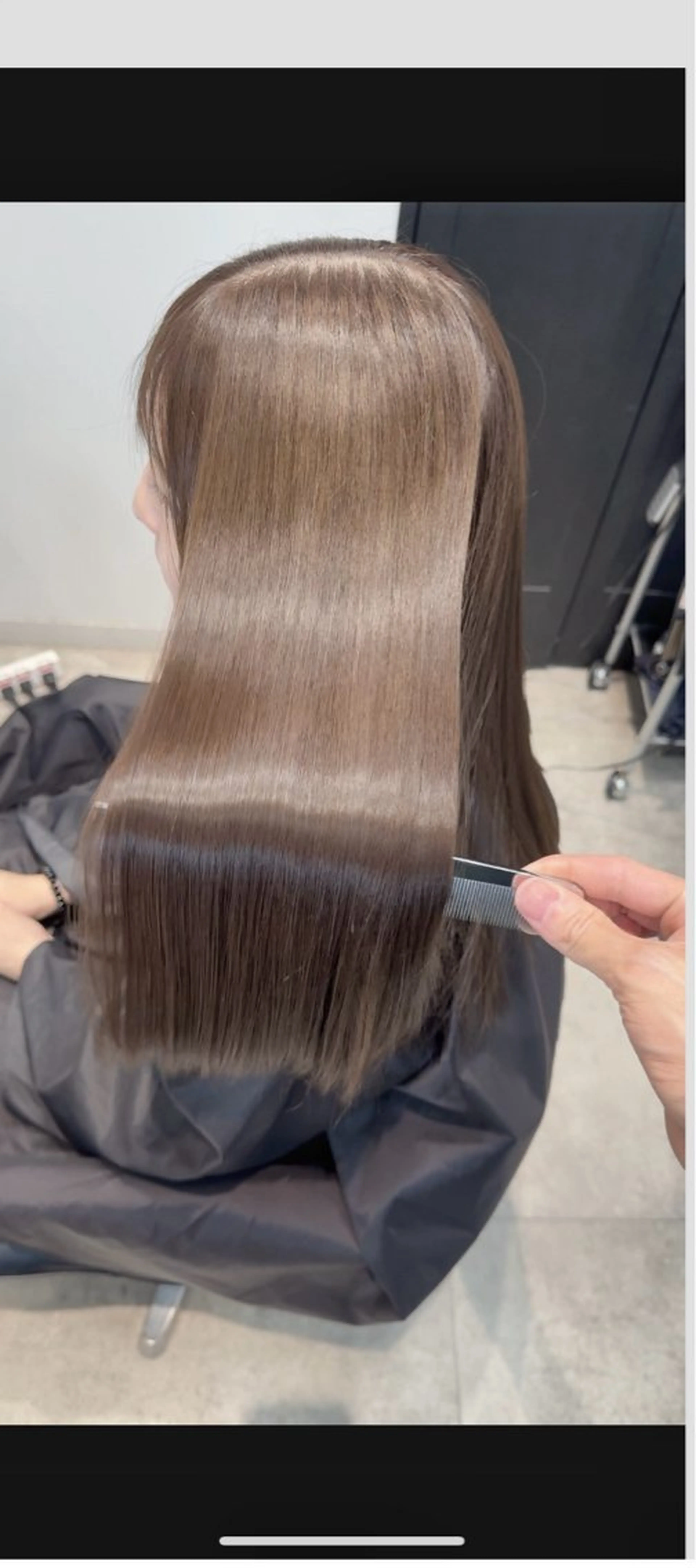 艶カラー+ヘアポテンツァ(ケラチントリートメント)の写真