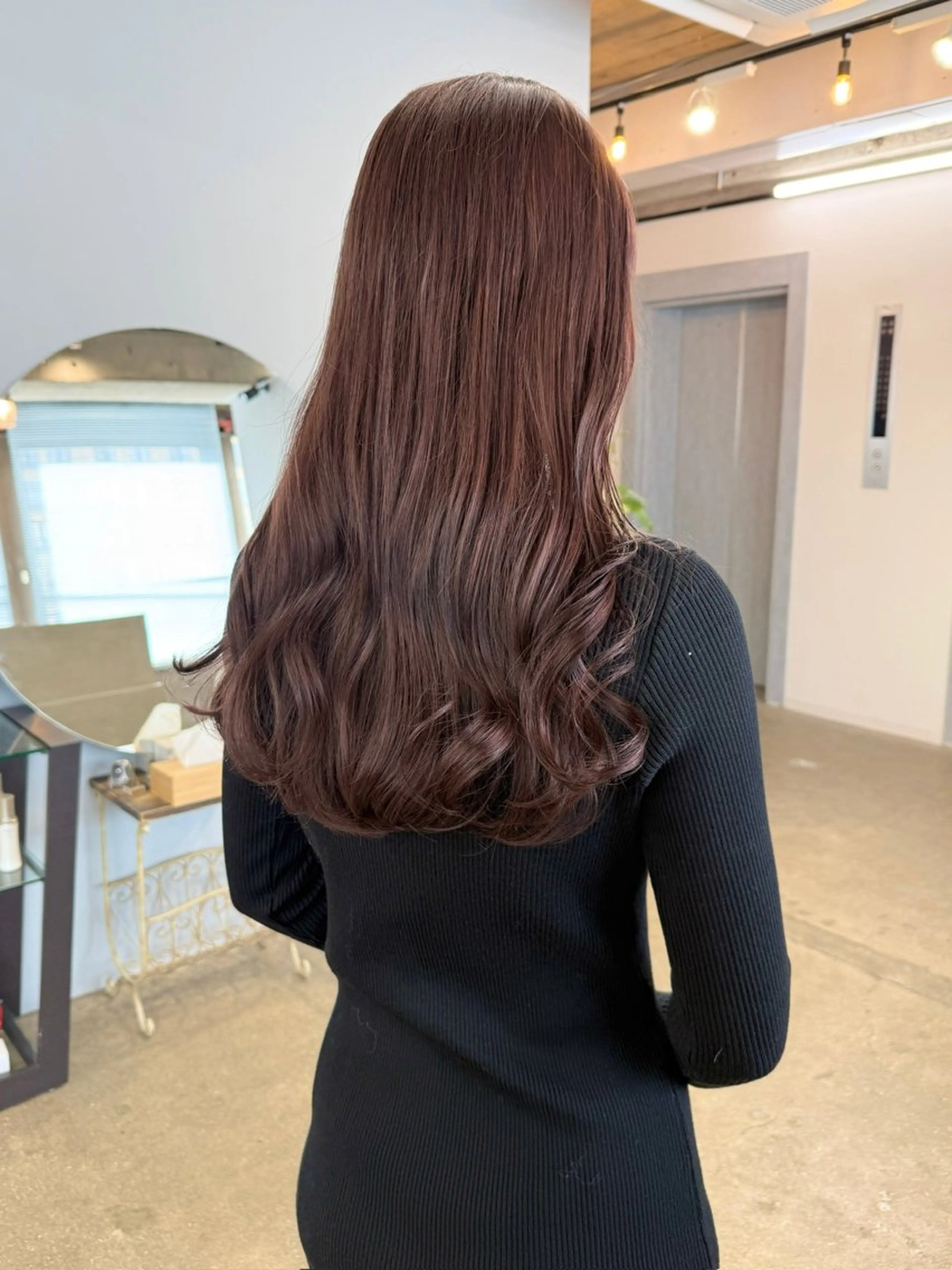 ロング カラー ブラウンカラー ラベンダーカラー カット ヘアカラー ツチダ カホのヘアスタイル