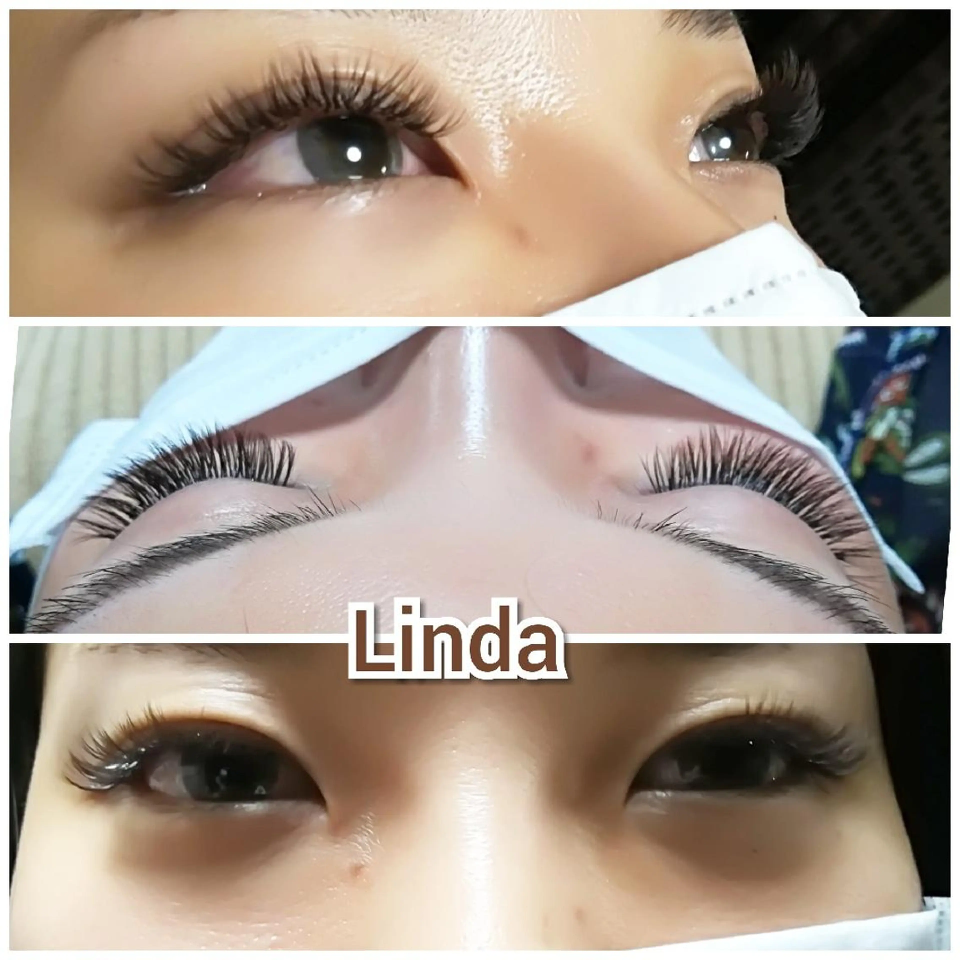 マツエク・マツパ 付け放題 カラーマツエク ナチュラル ボリュームラッシュ linda lashesのマツエク・マツパデザイン