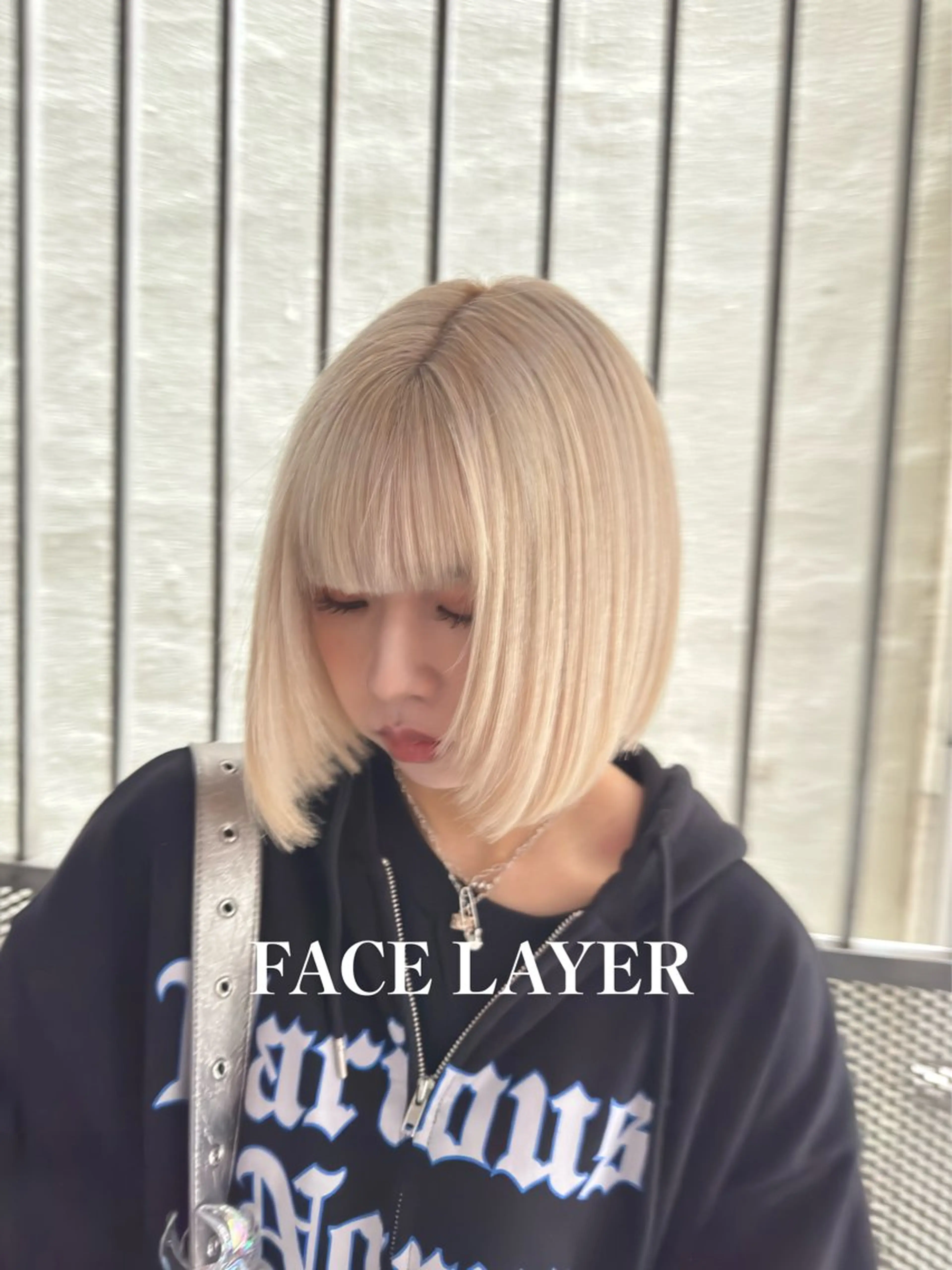 セミロング カラー ブリーチ ケアブリーチ ボブ 顔まわりレイヤー レイヤーカット 🚩東京↔︎長野/ 青木亮太のヘアスタイル