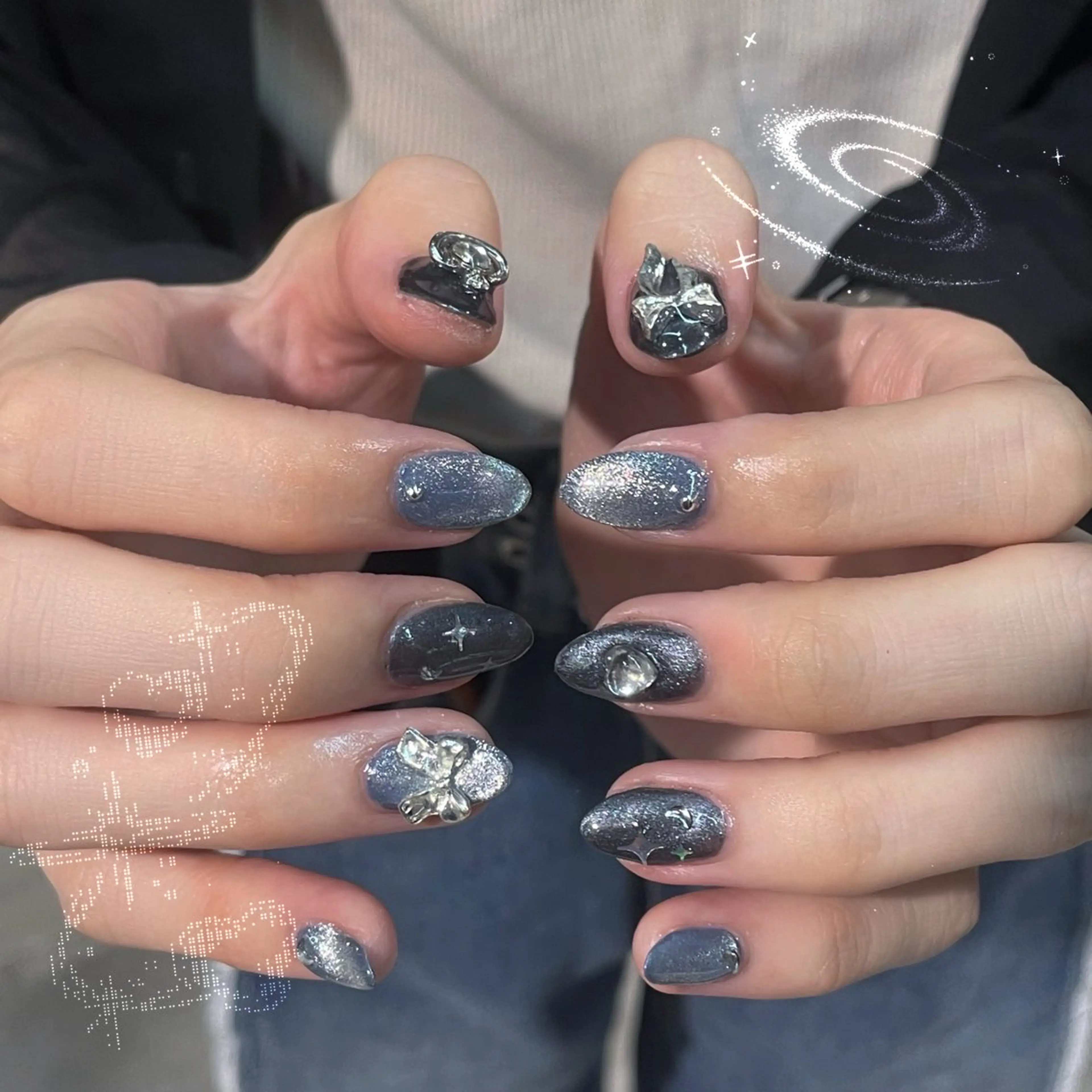 【期間限定🉐パーツ付け放題art120分💅🏻】（アート5​〜​10本目安オフ+¥1500）ミニモ学割🌸の写真