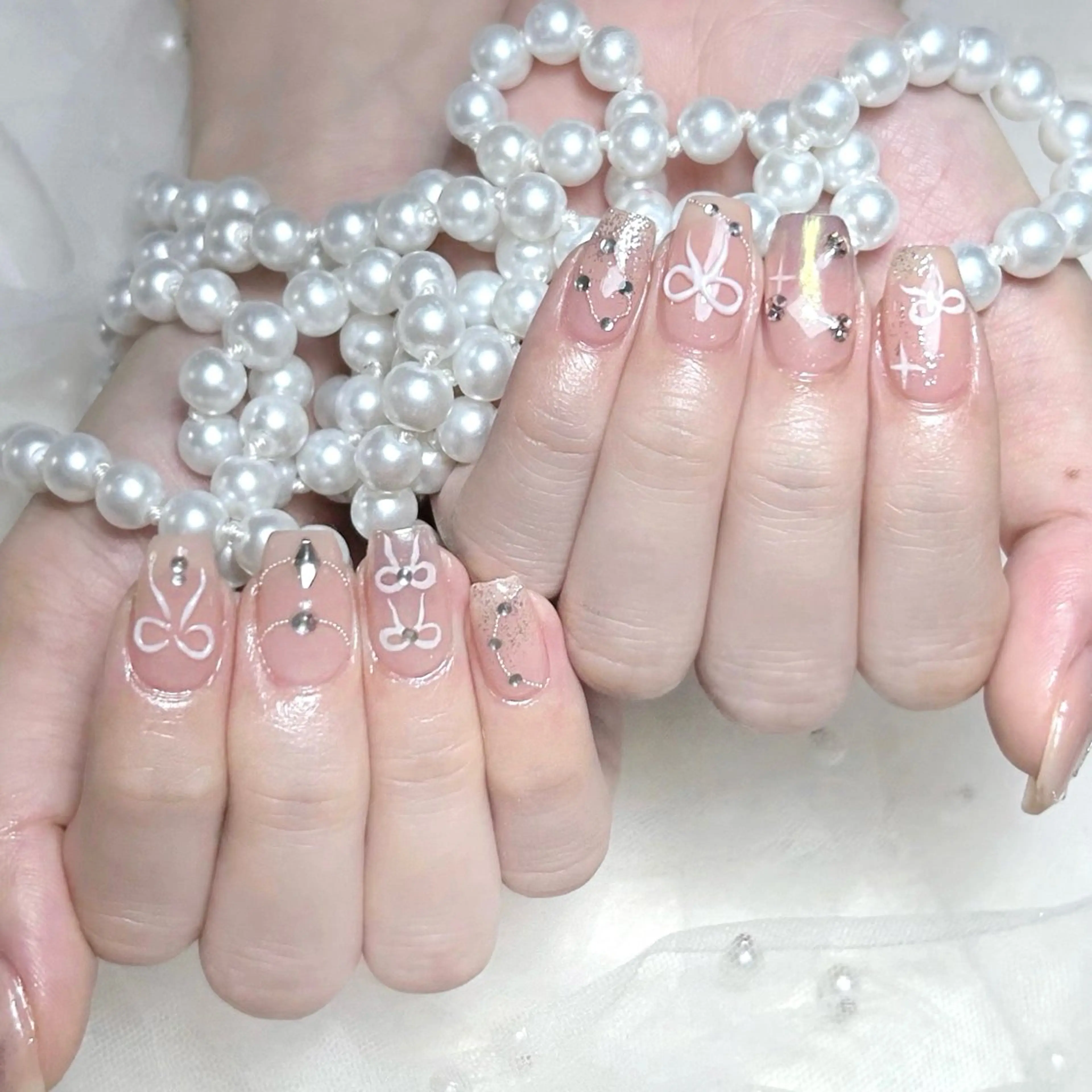 ネイル ハンドネイル M🌷nail 長さだし専門店のネイルデザイン