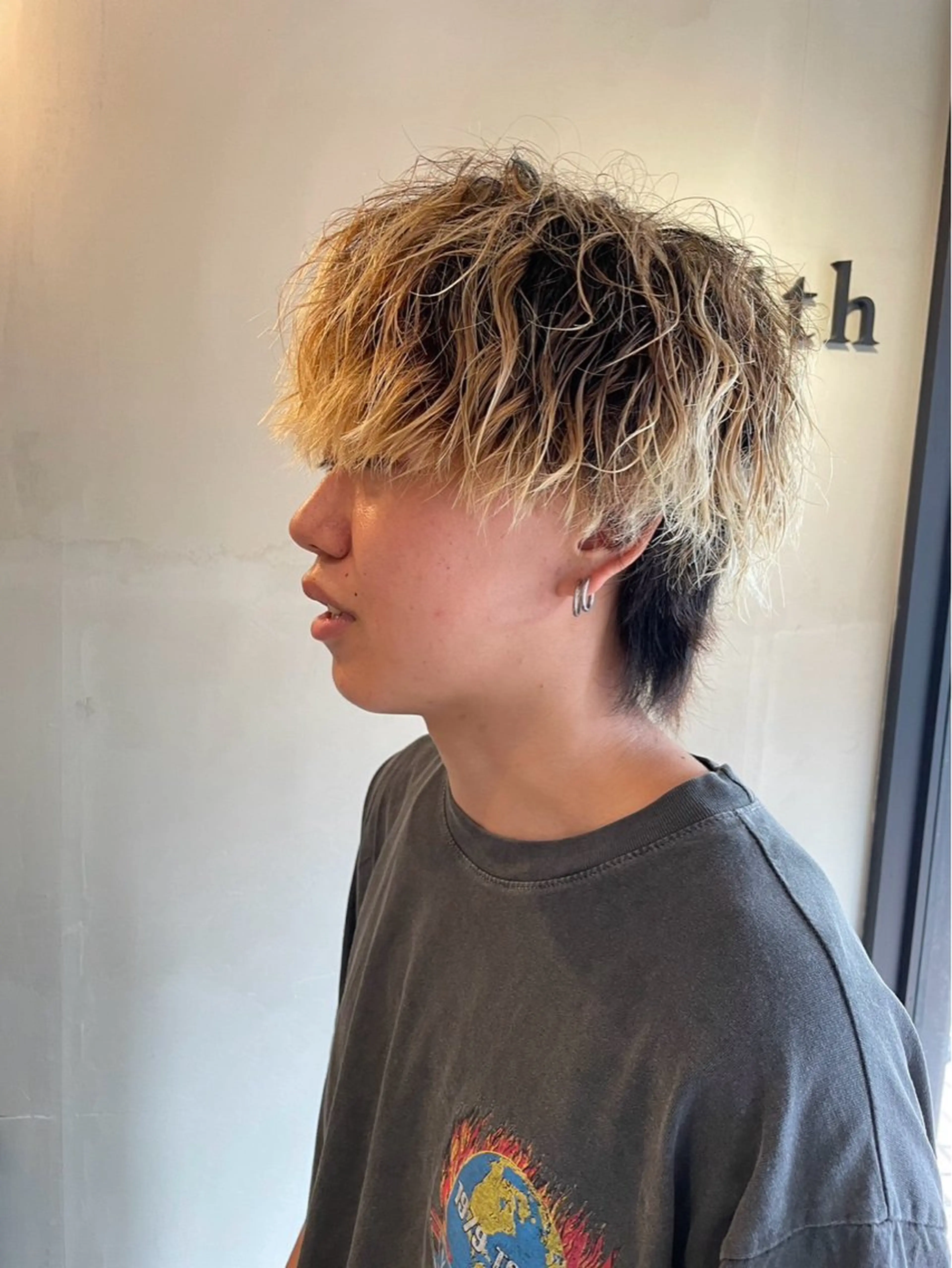 メンズ カット パーマ La fith rosa所属・miharu🐱 茨木/透明感カラーのヘアスタイル