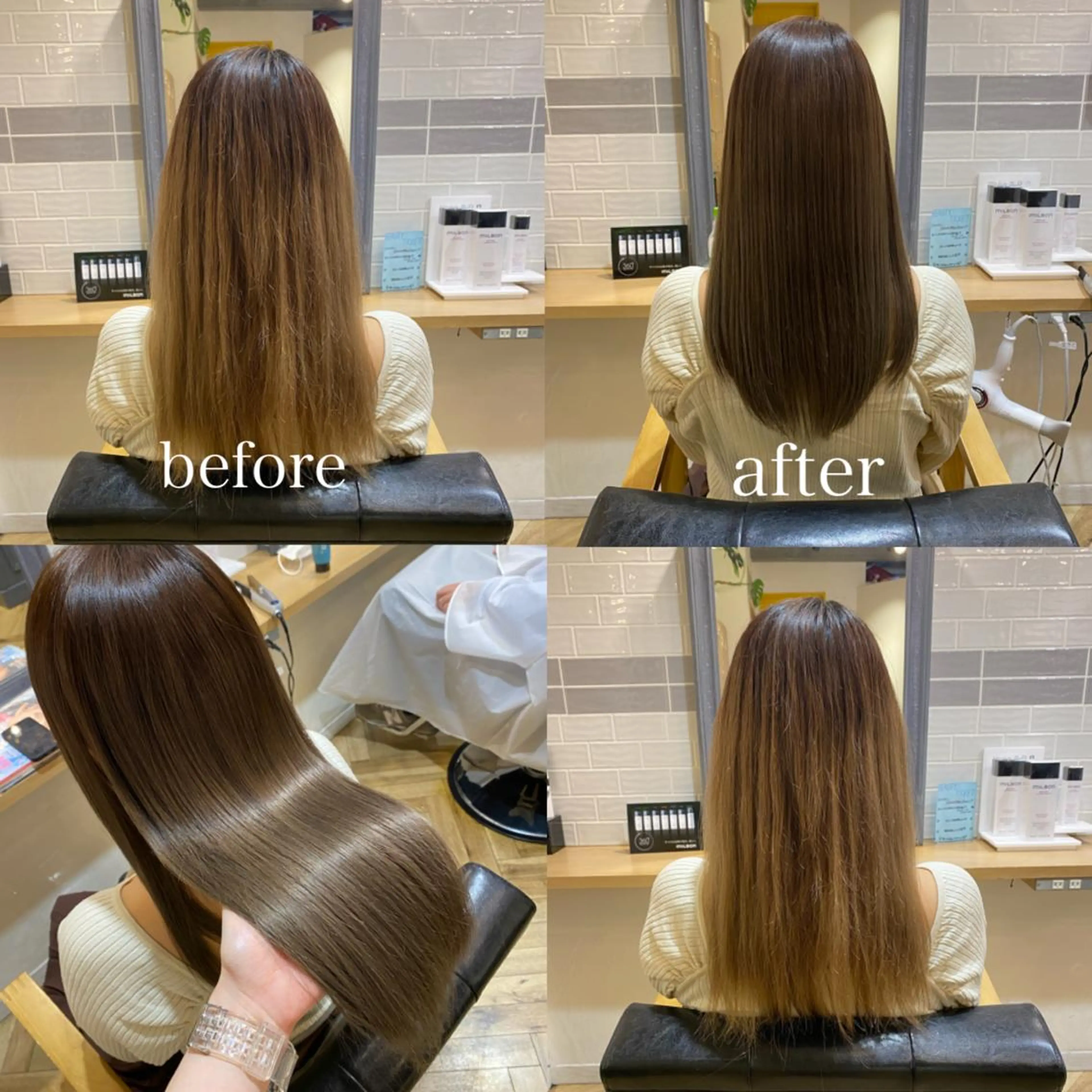 ロング カラー アクアカラー ベージュカラー グラデーションカラー トリートメント 艶カラー/韓国顔周り 🎀mamiのヘアスタイル