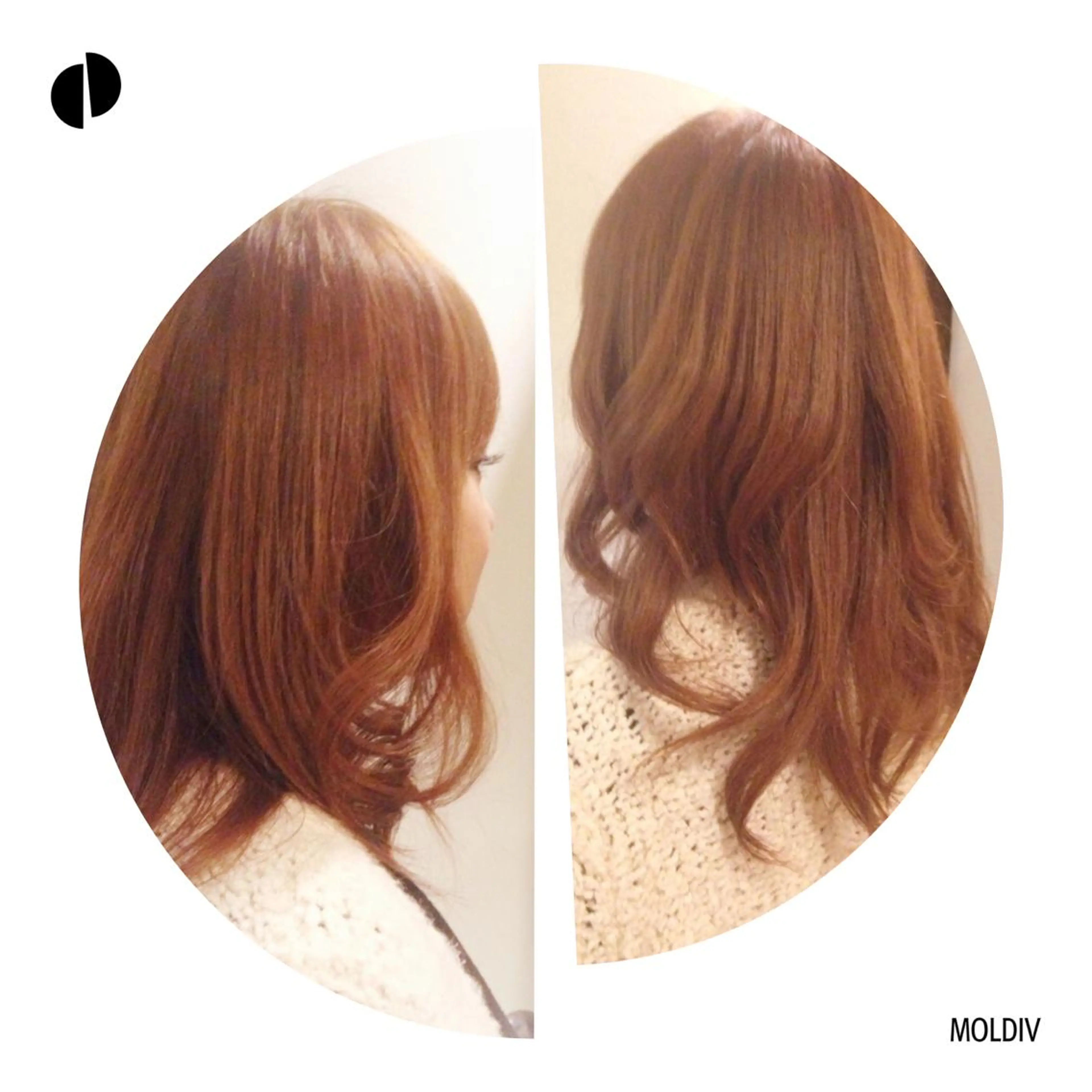 ミディアム セミロング カラー ハイトーンカラー ハイトーンオレンジ オレンジ ✨縮毛矯正✨髪質改善 ナカシマ ユミのヘアスタイル