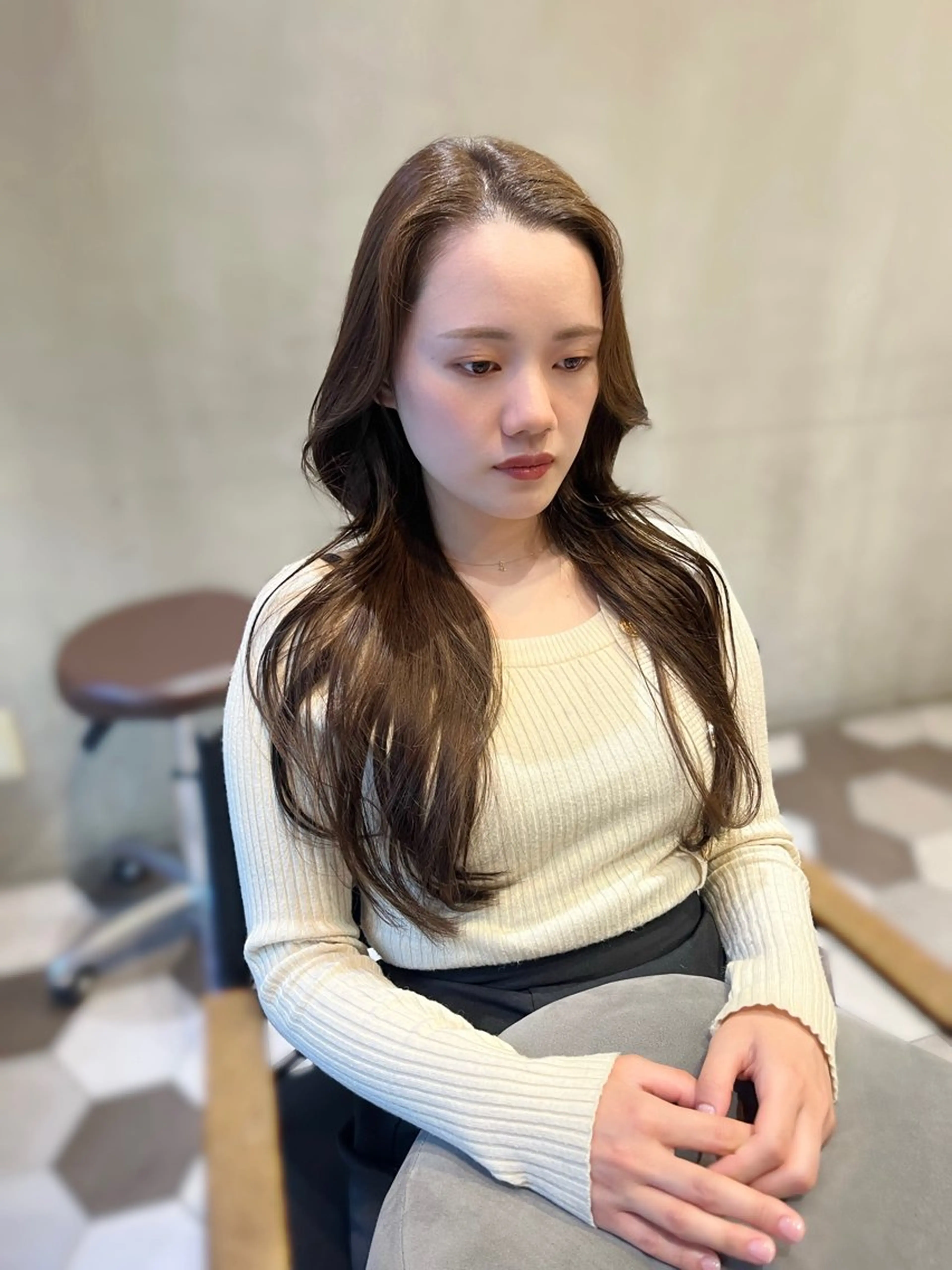 カラー ヘアアレンジ 似合わせ顔まわり カット💛森尾真由美のヘアスタイル