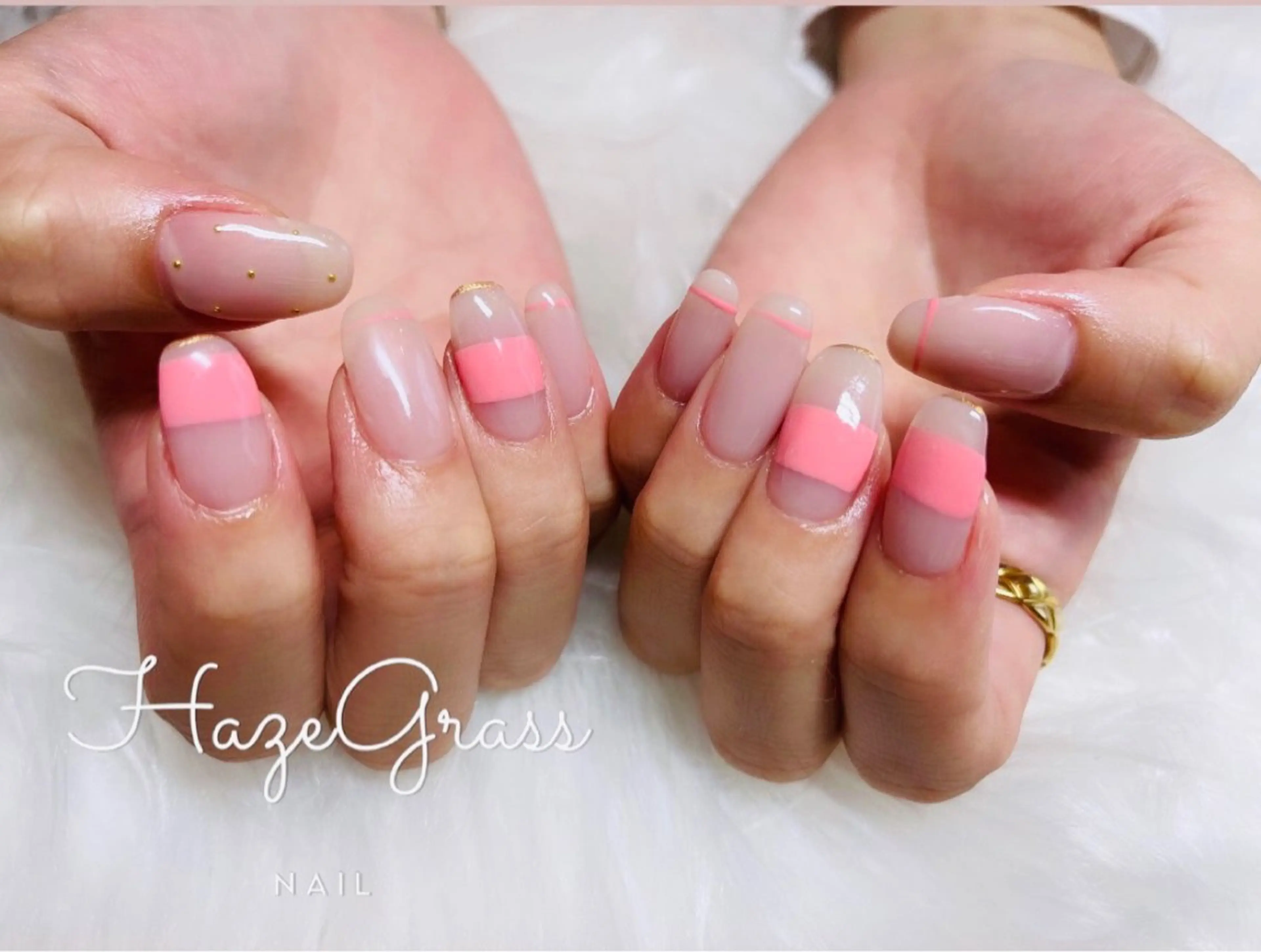 ネイル シンプルネイル ハンドネイル HazeGrass NAILのネイルデザイン