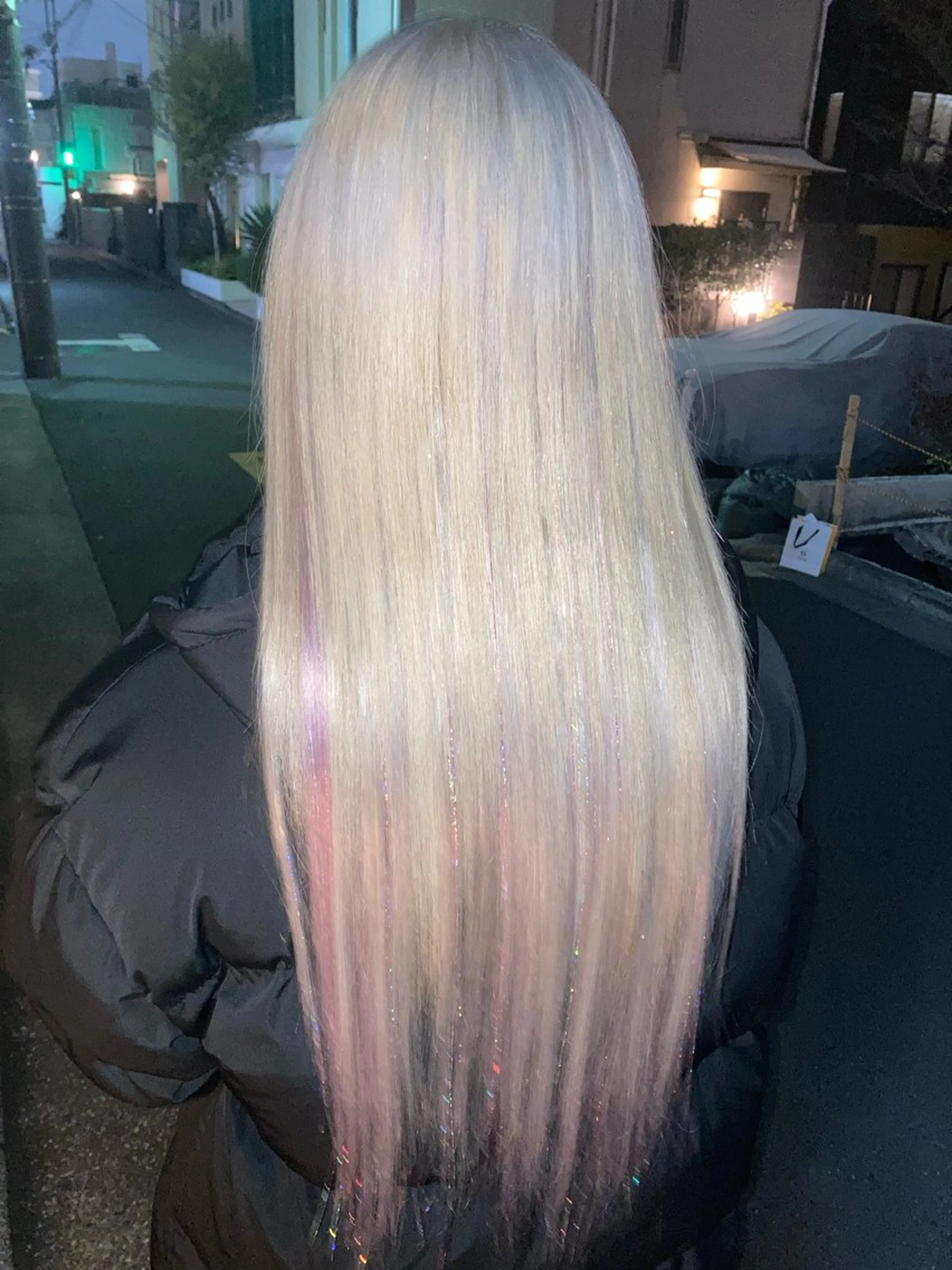 ロング カラー ヘアカラー エクステ ✨最安値✨エクステ カラー🌼つきな🌼のヘアスタイル