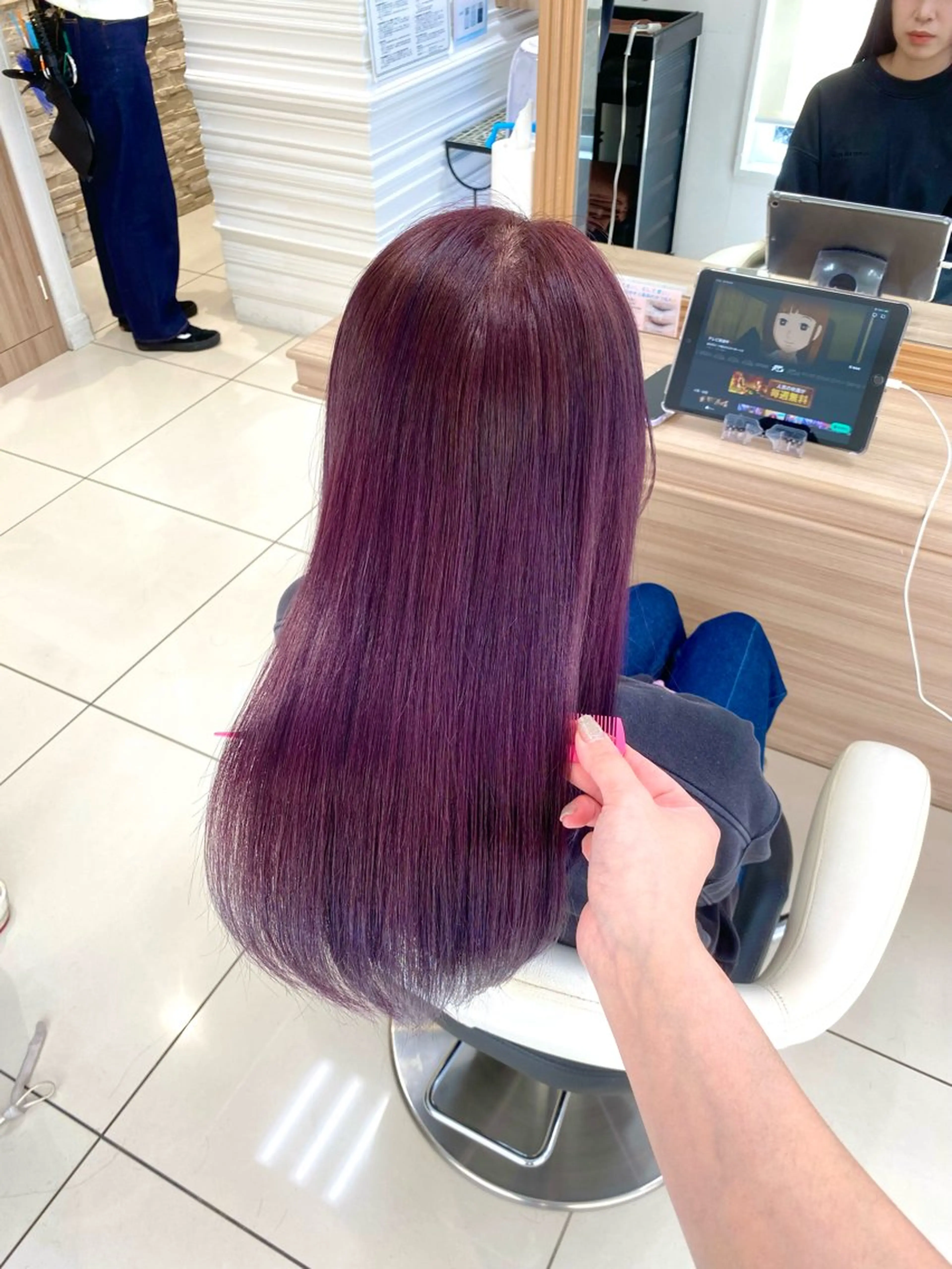 ロング カラー カシス ラベンダーカラー SONOKA 🦋のヘアスタイル