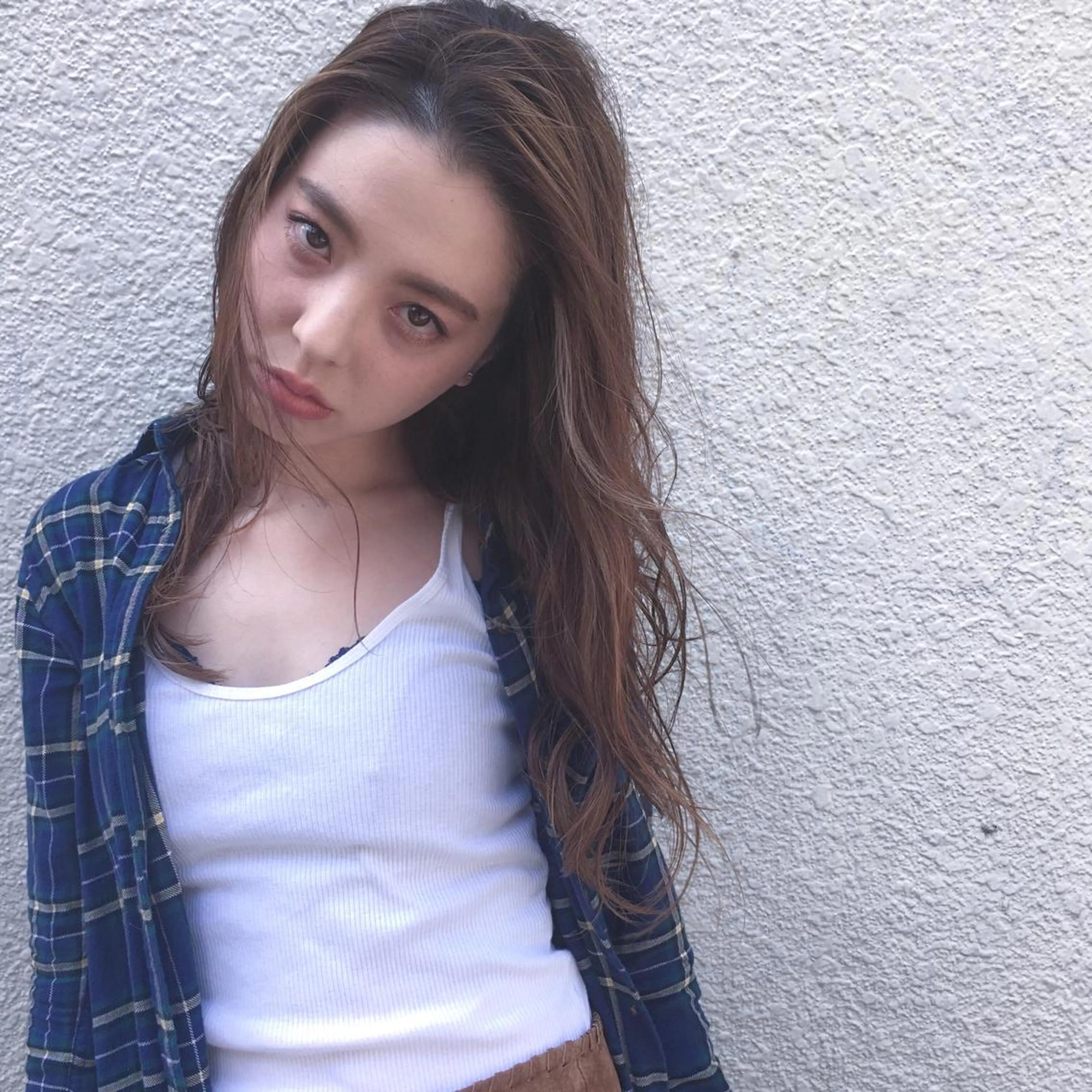 ロング カラー ベージュカラー ハイライトカラー ハイライト レイヤーカット BLend 渋谷のヘアスタイル