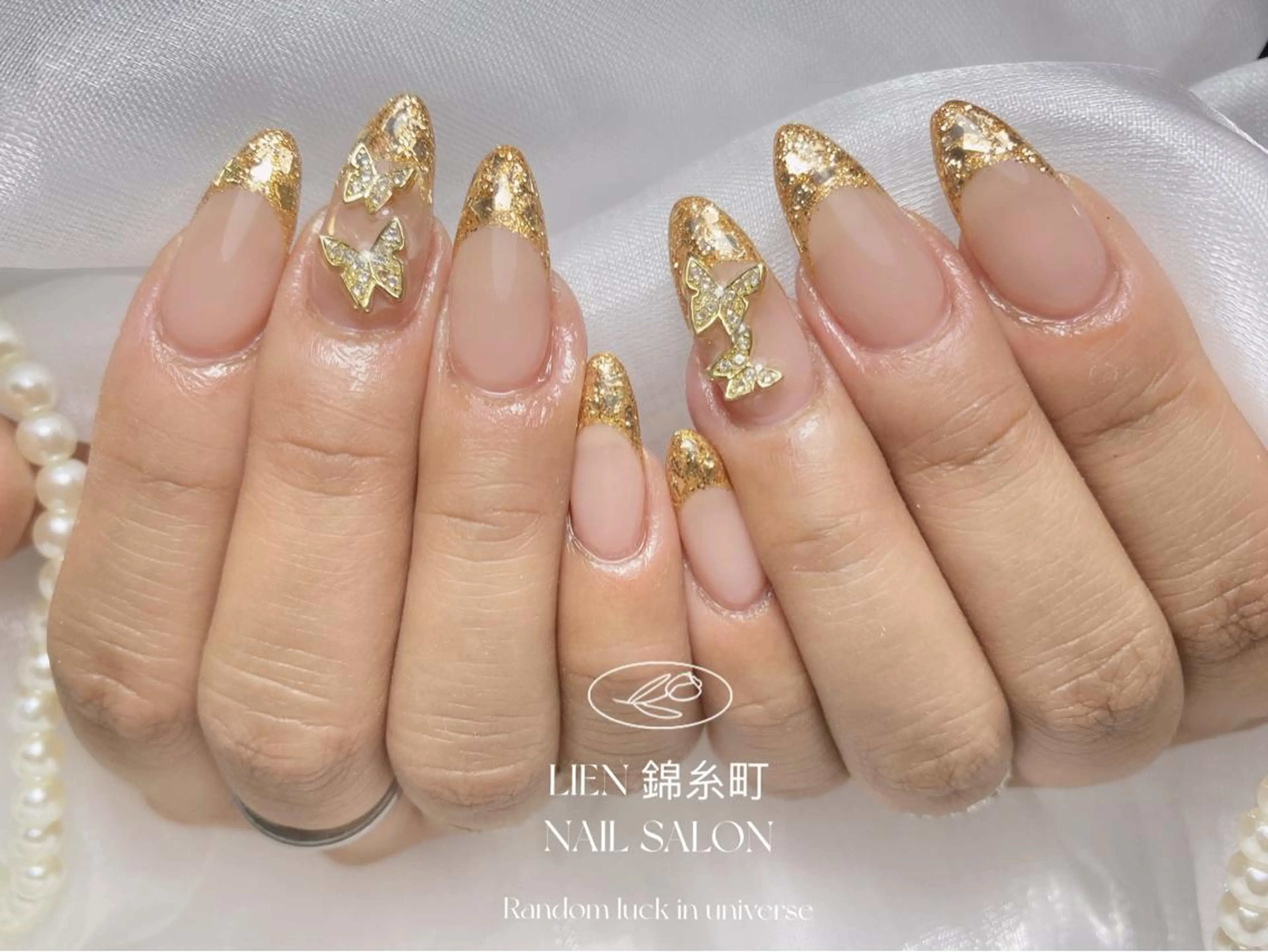 ネイル フレンチネイル ガラスフレンチ Lien  _リエン リエンのネイルデザイン