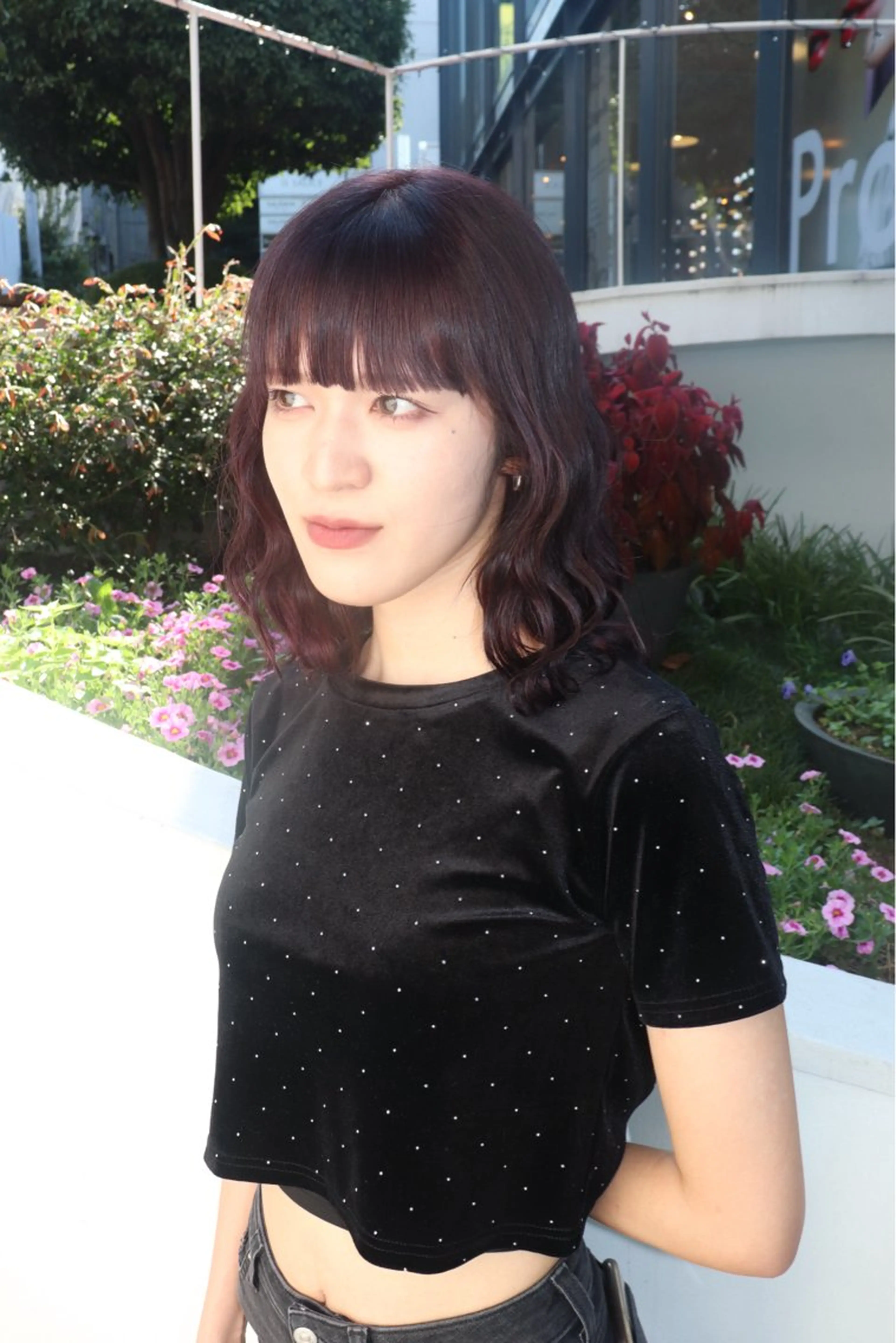 セミロング カラー ヘアアレンジ ヘアカラー @kyoniyy KYONIのヘアスタイル