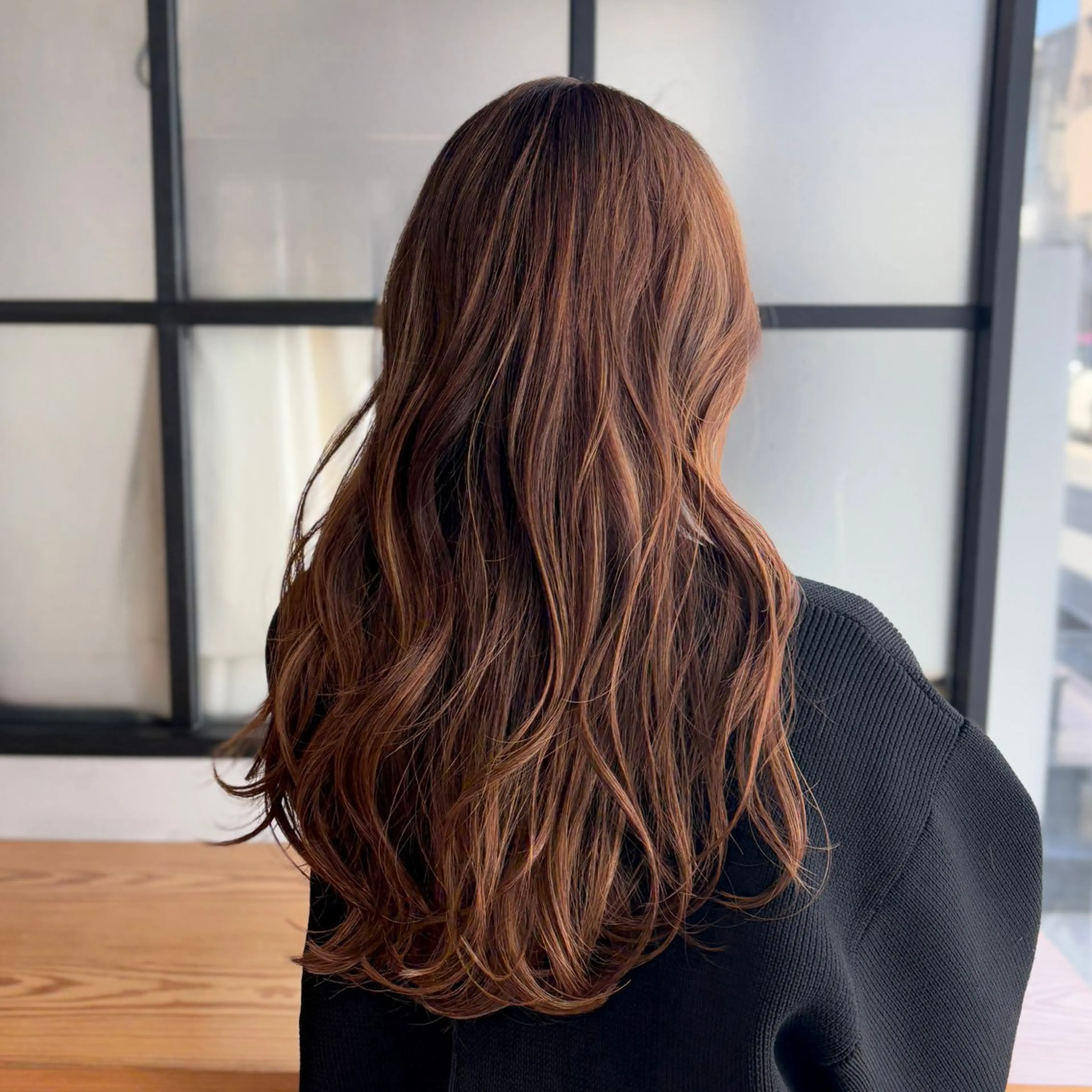 ロング カラー ハイライトカラー ハイライト ヘアカラー トリートメント DX SHARE SALON所属・matka白髪ぼかし 大人ヘア/KEIKOのヘアスタイル