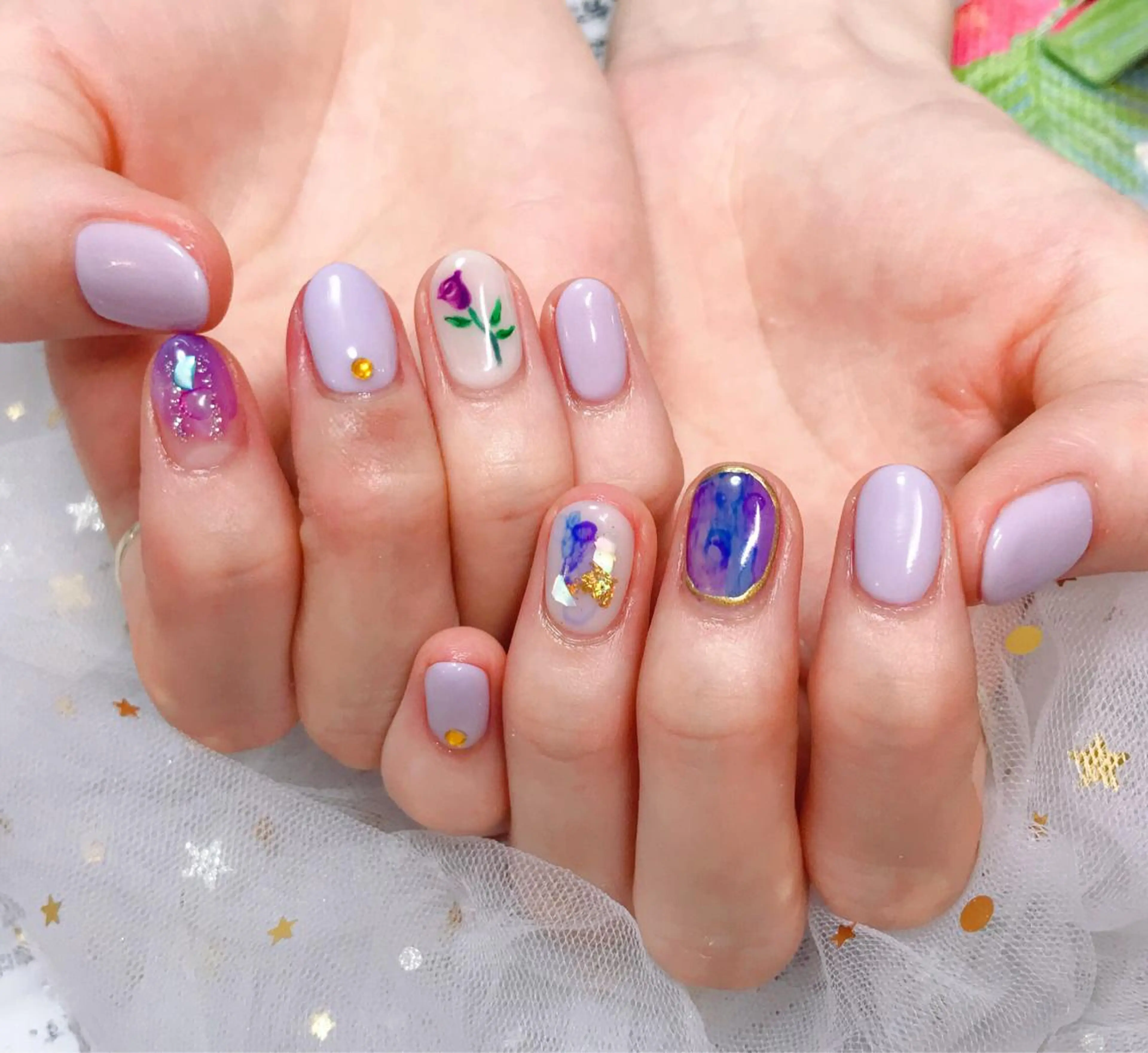 カラー ネイル Q Free nailsのネイルデザイン