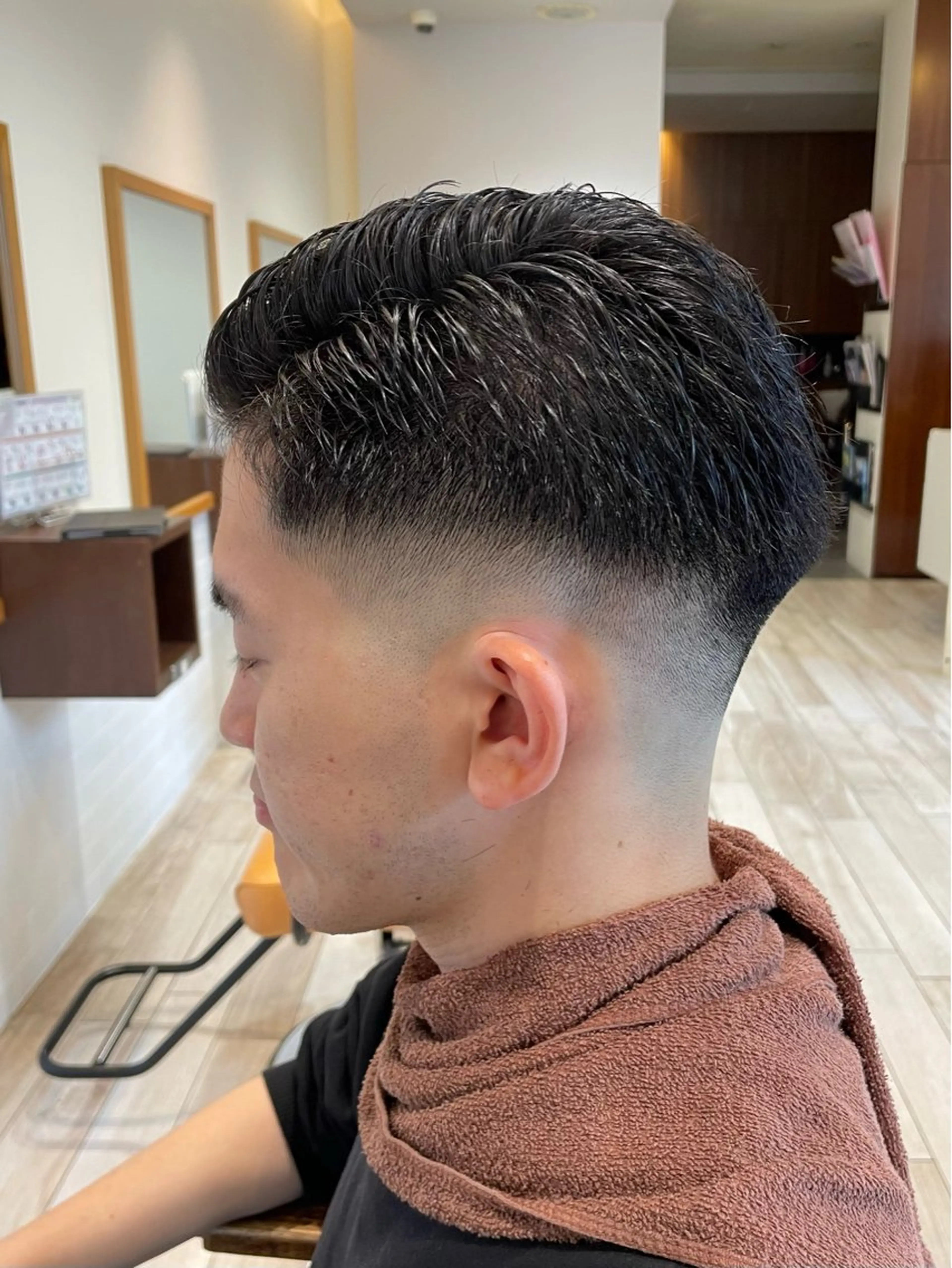 ショート メンズ フェードカット スキンフェード カット パーマ/フェード🔥 佐々木波人のヘアスタイル