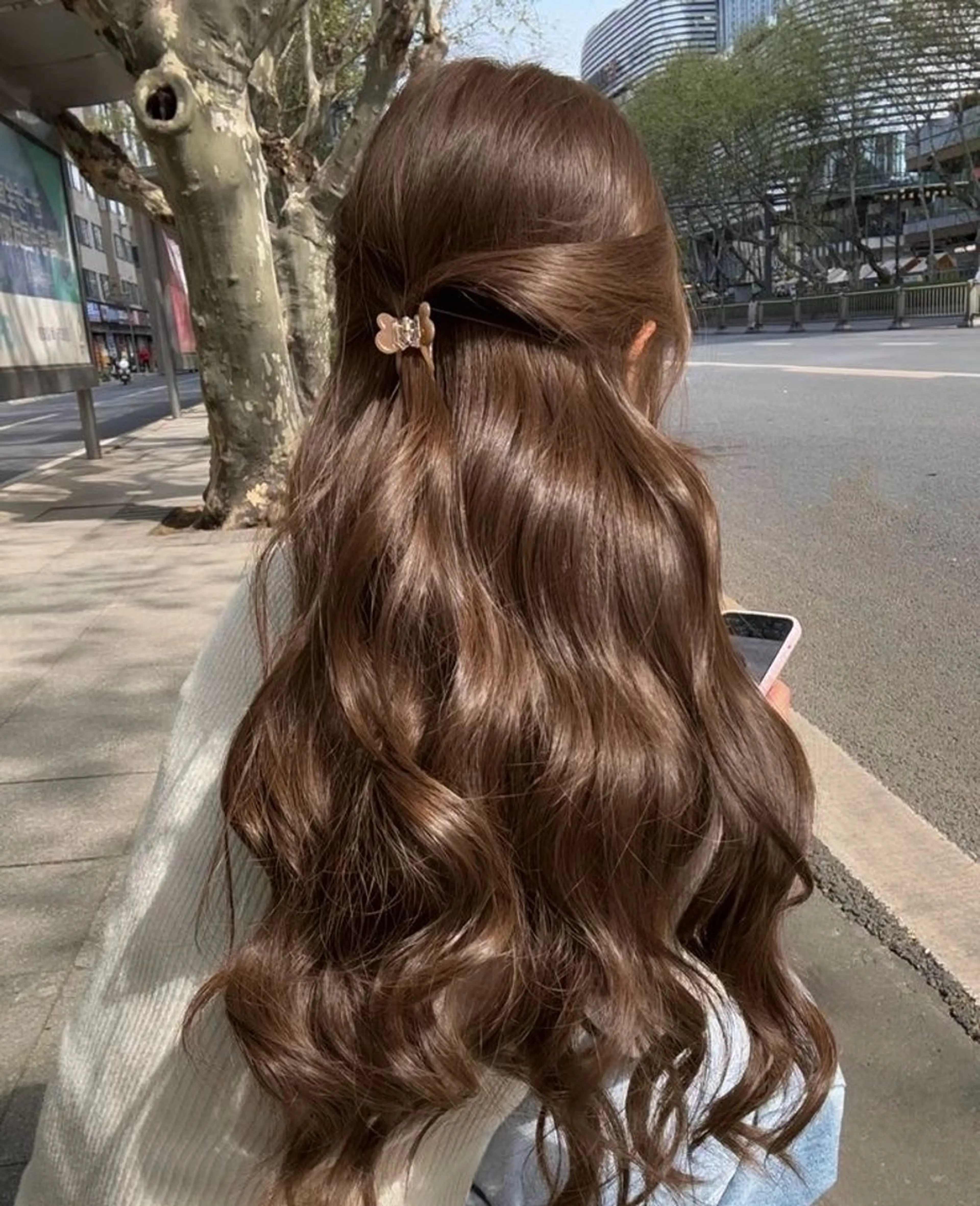 ロング ピンクブラウン 髪質改善 トリートメント カット ヘアカラー トリートメント IVE所属・ダブルカラー髪質改善 /Annaのヘアスタイル