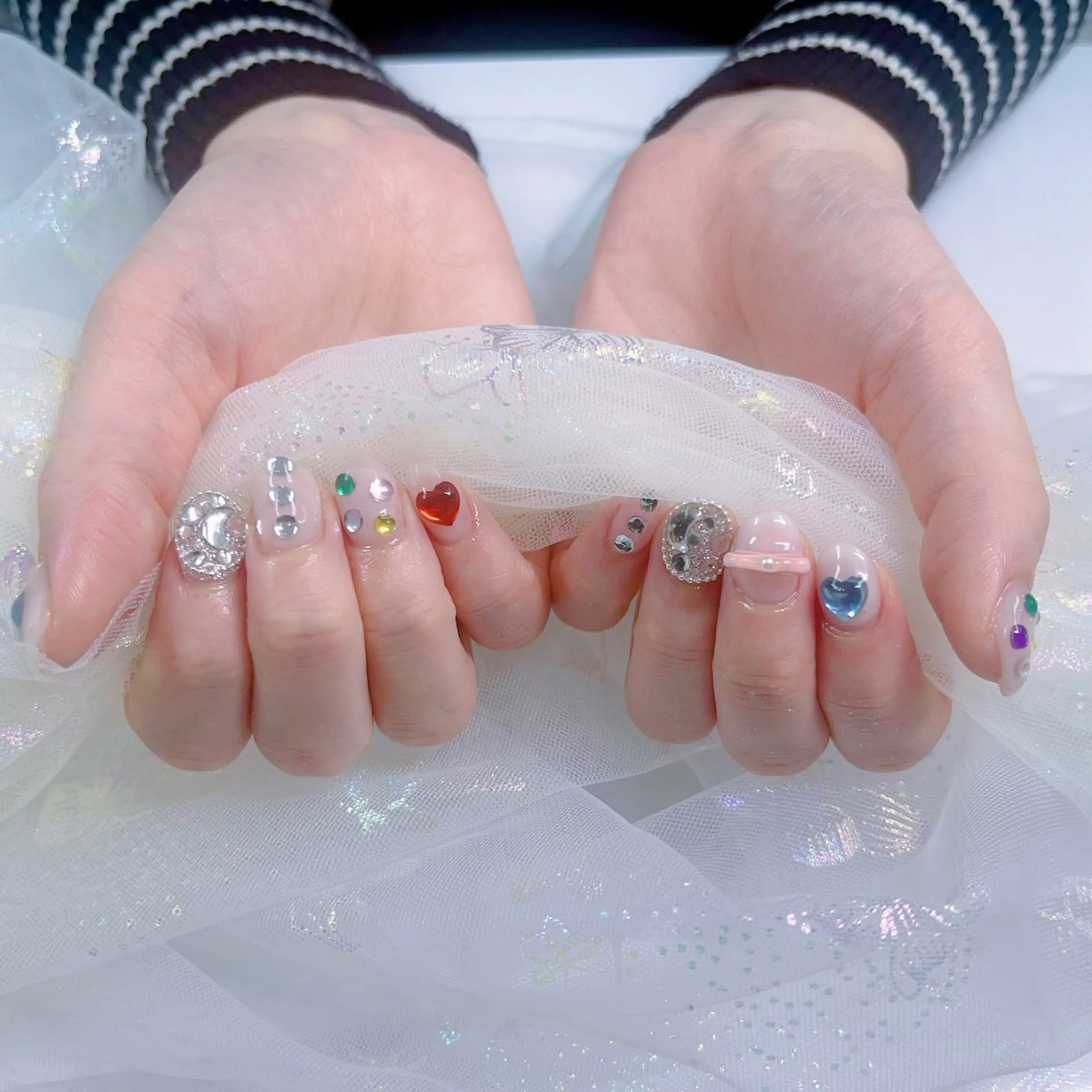 ネイル パーツ全部¥110 サロンミミのネイルデザイン