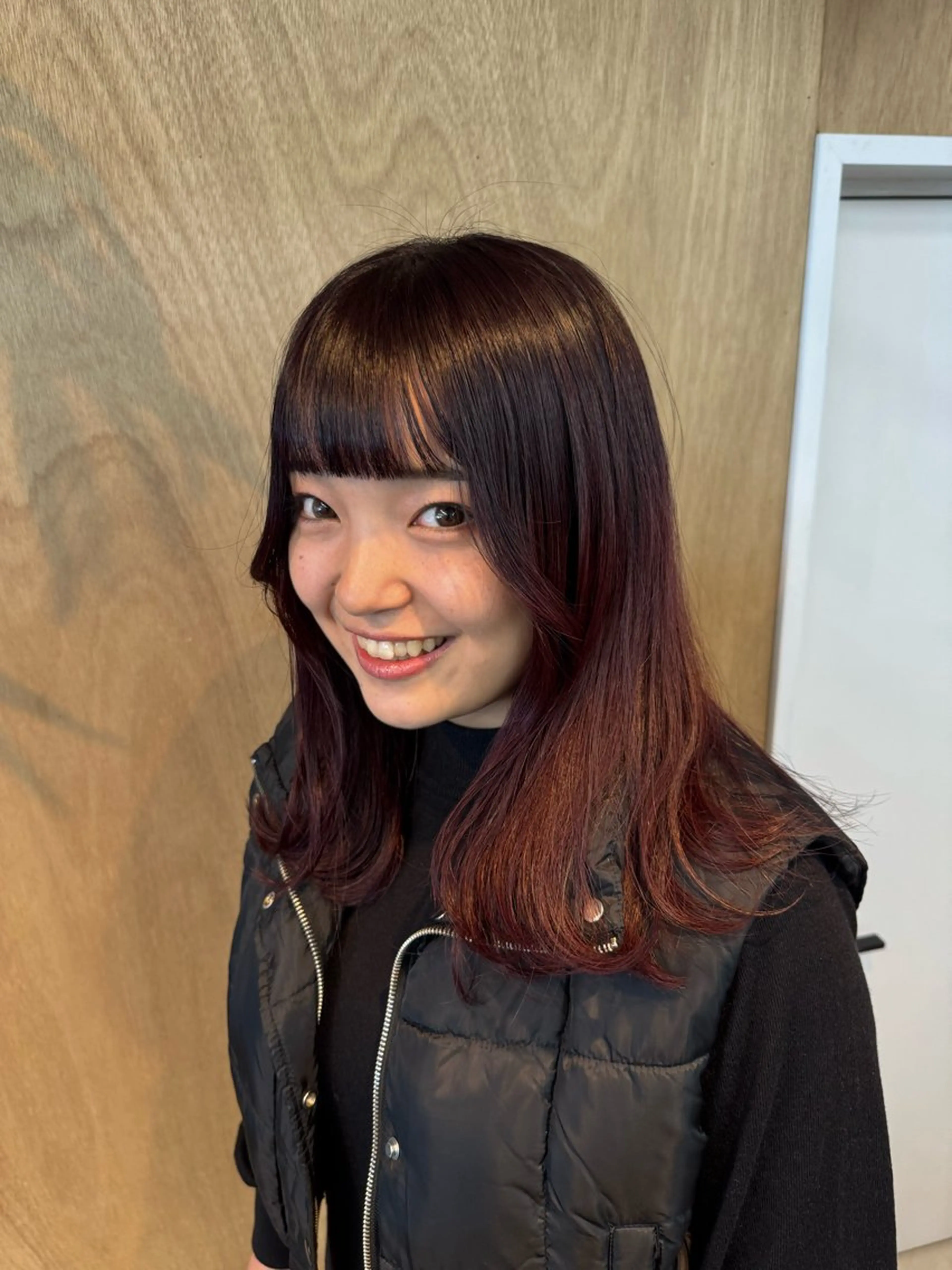 セミロング ヘアカラー トリートメント INORI /フェイスレイヤーのヘアスタイル