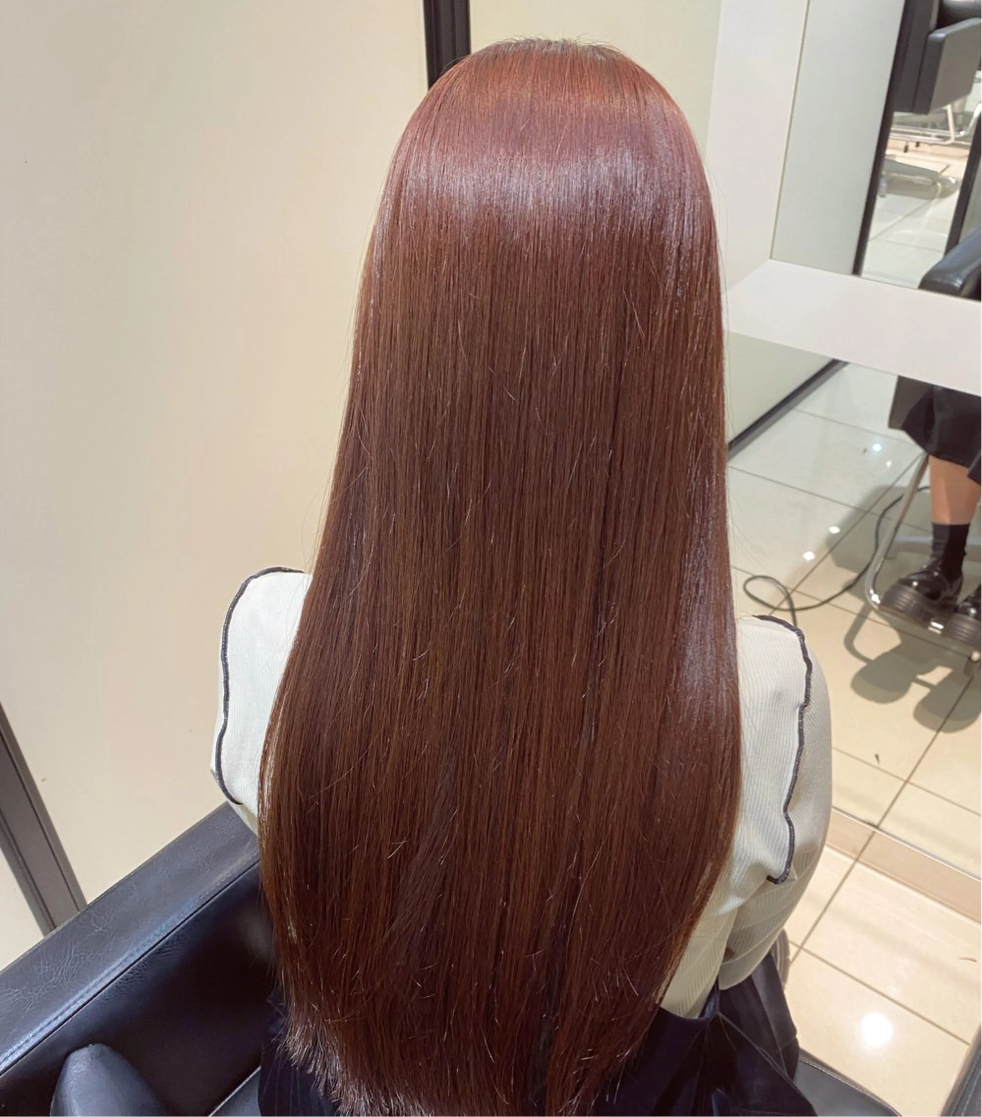 ロング カラー ベージュカラー ブリーチ ブリーチなしカラー ピンクカラー ピンクベージュ グレージュ/透明感/ 韓国ヘア/RISAのヘアスタイル