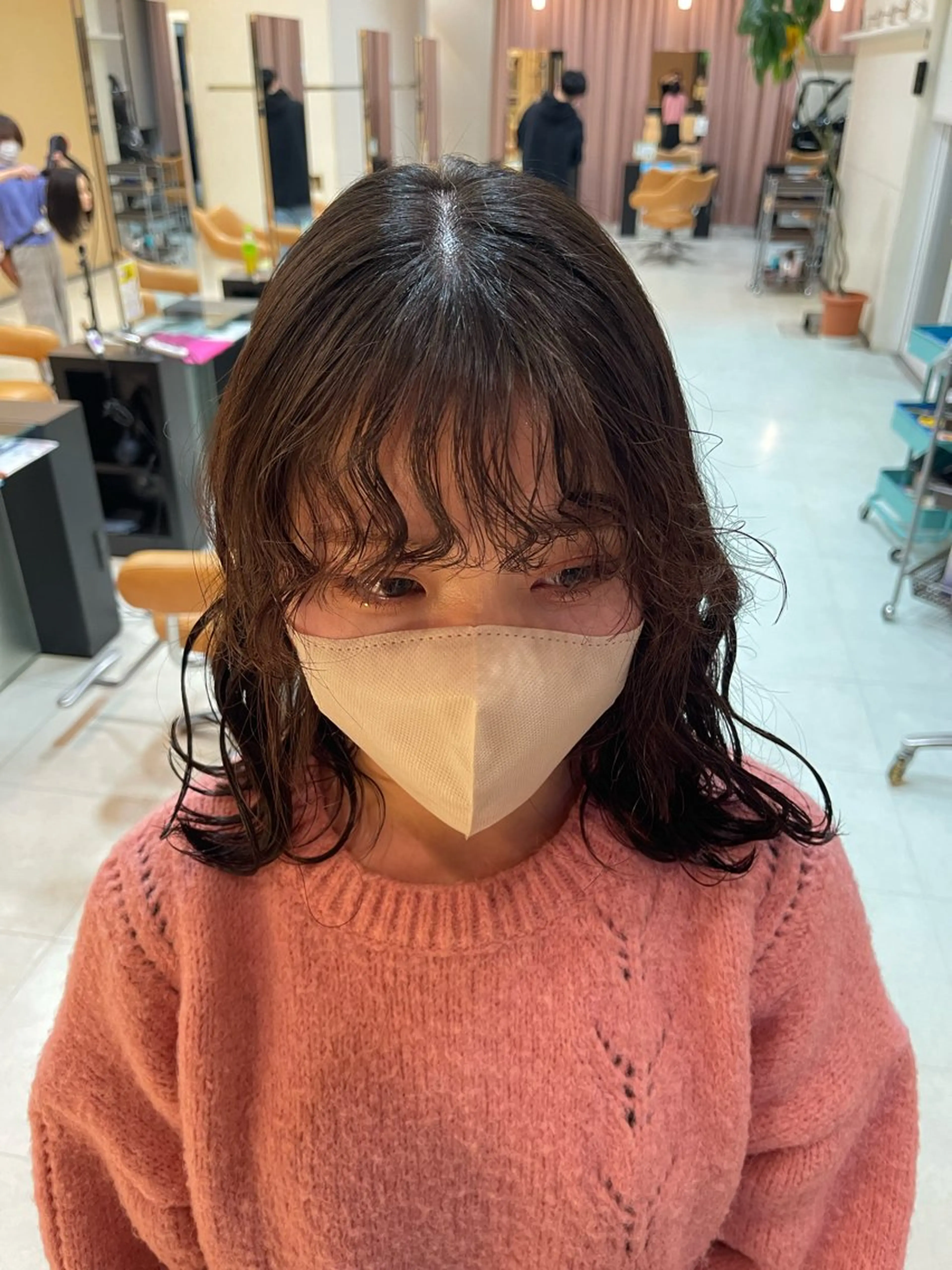 ミディアム パーマ ミディアムパーマ カット パーマ トリートメント 石原圭悟 /ショート/艶カラーのヘアスタイル