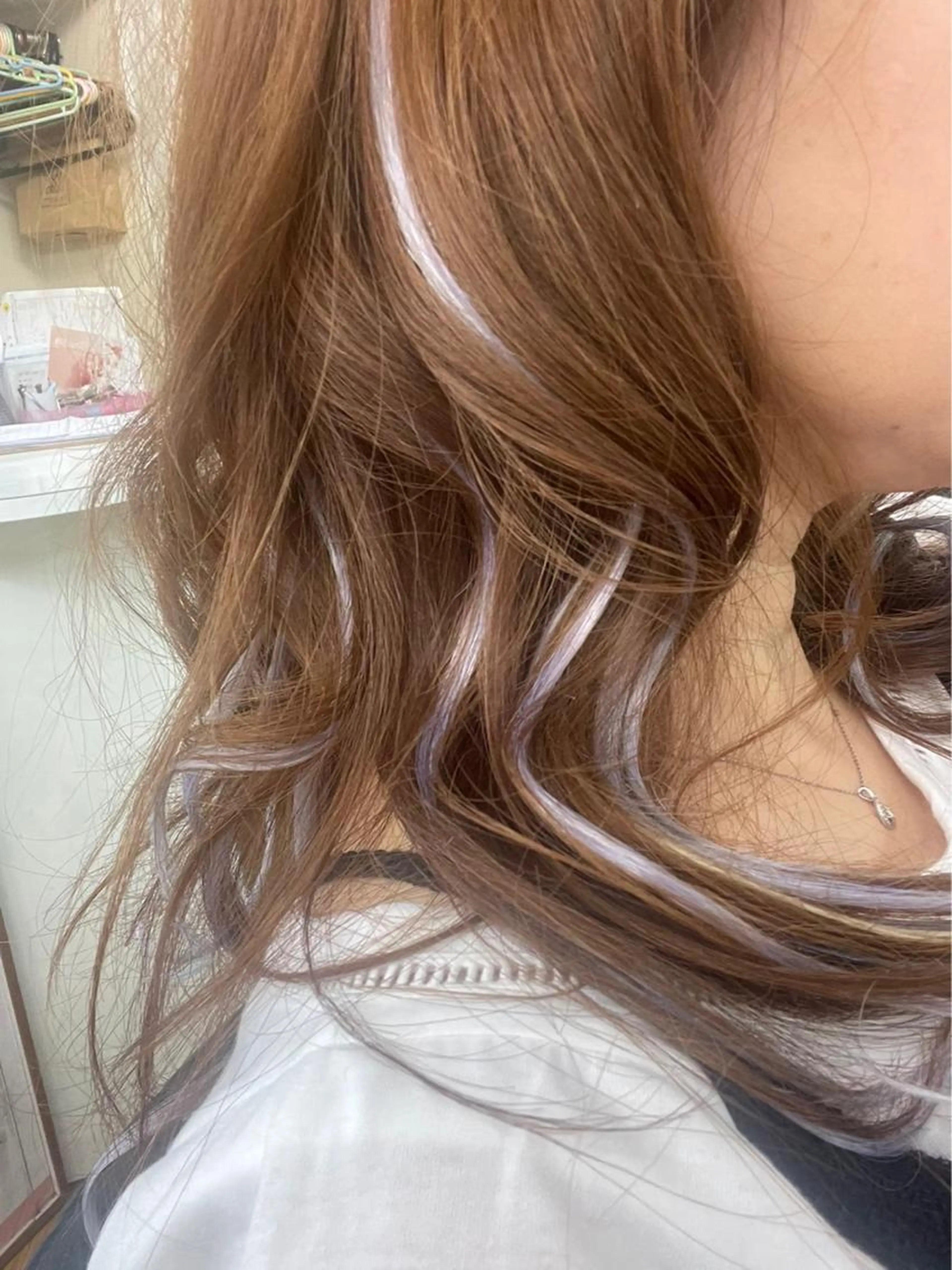 【30本】カラーエクステ×編み込み×最高級人毛100%ヘアエクステの写真