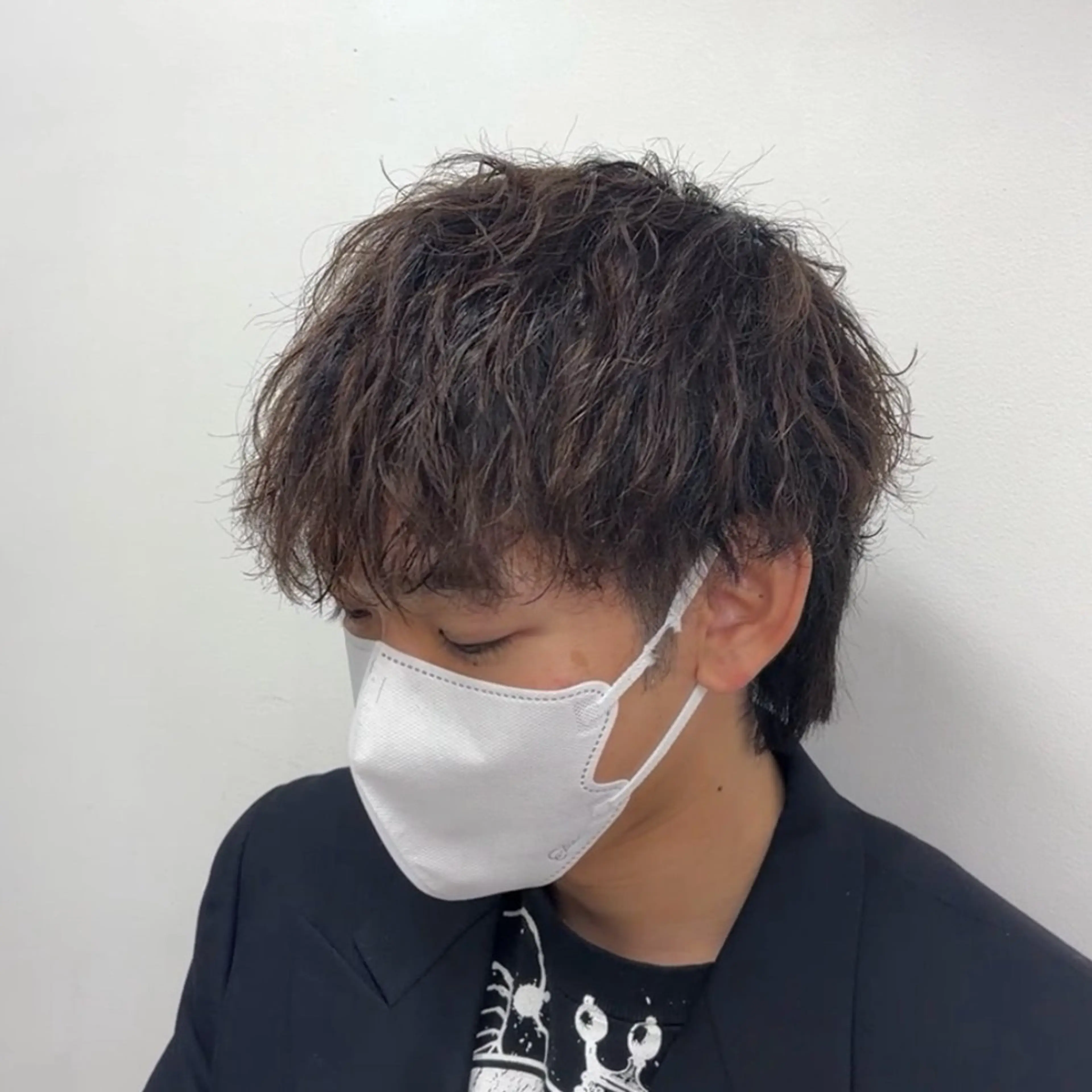 パーマ カット パーマ 成瀬スパイラル パーマ清水大隼のヘアスタイル