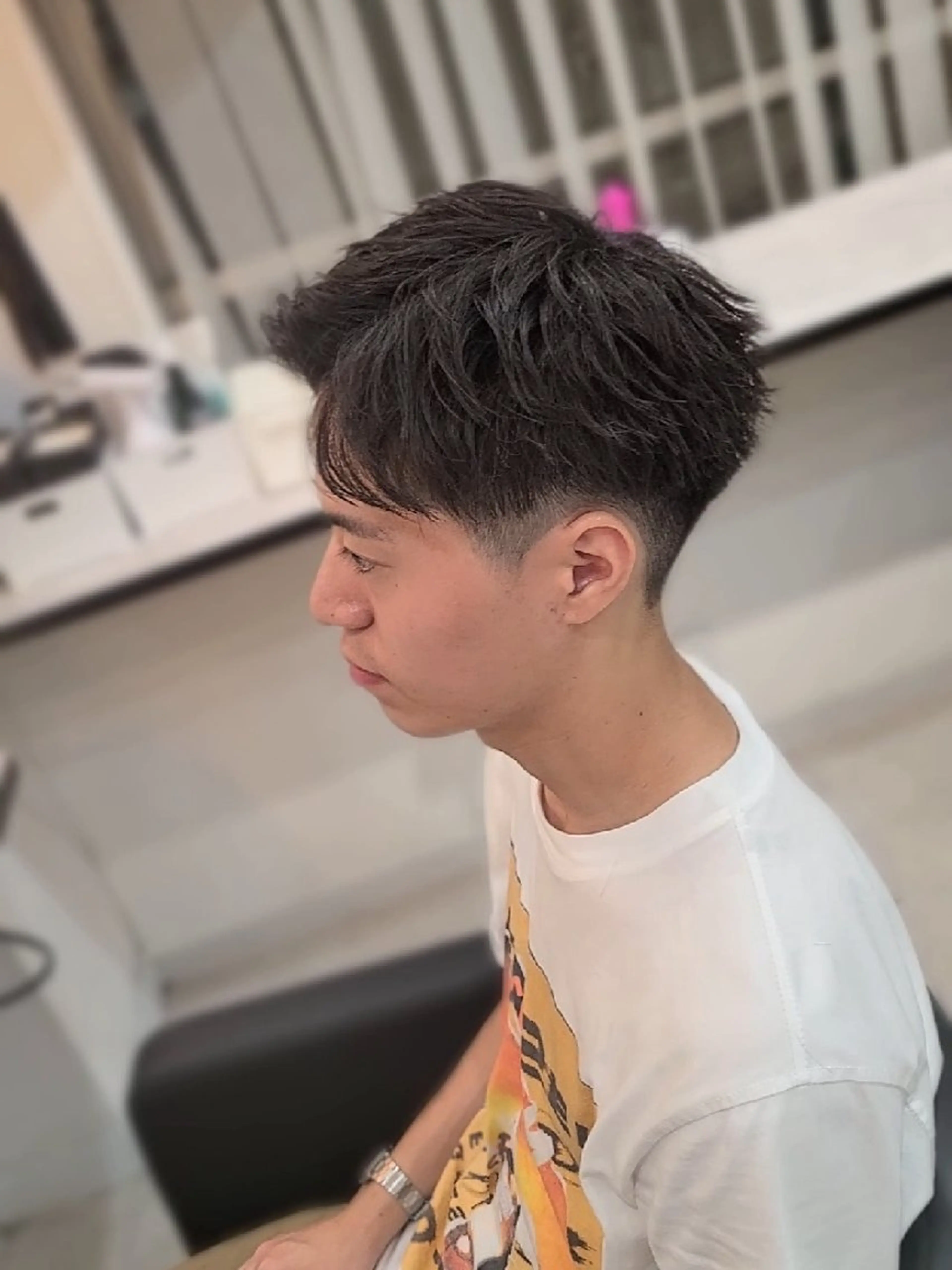 メンズ ショート カット ヘアセット Lapis 名古屋駅前店所属・LEN名古屋/パーマ 海外ヘア/メンズ特化のヘアスタイル