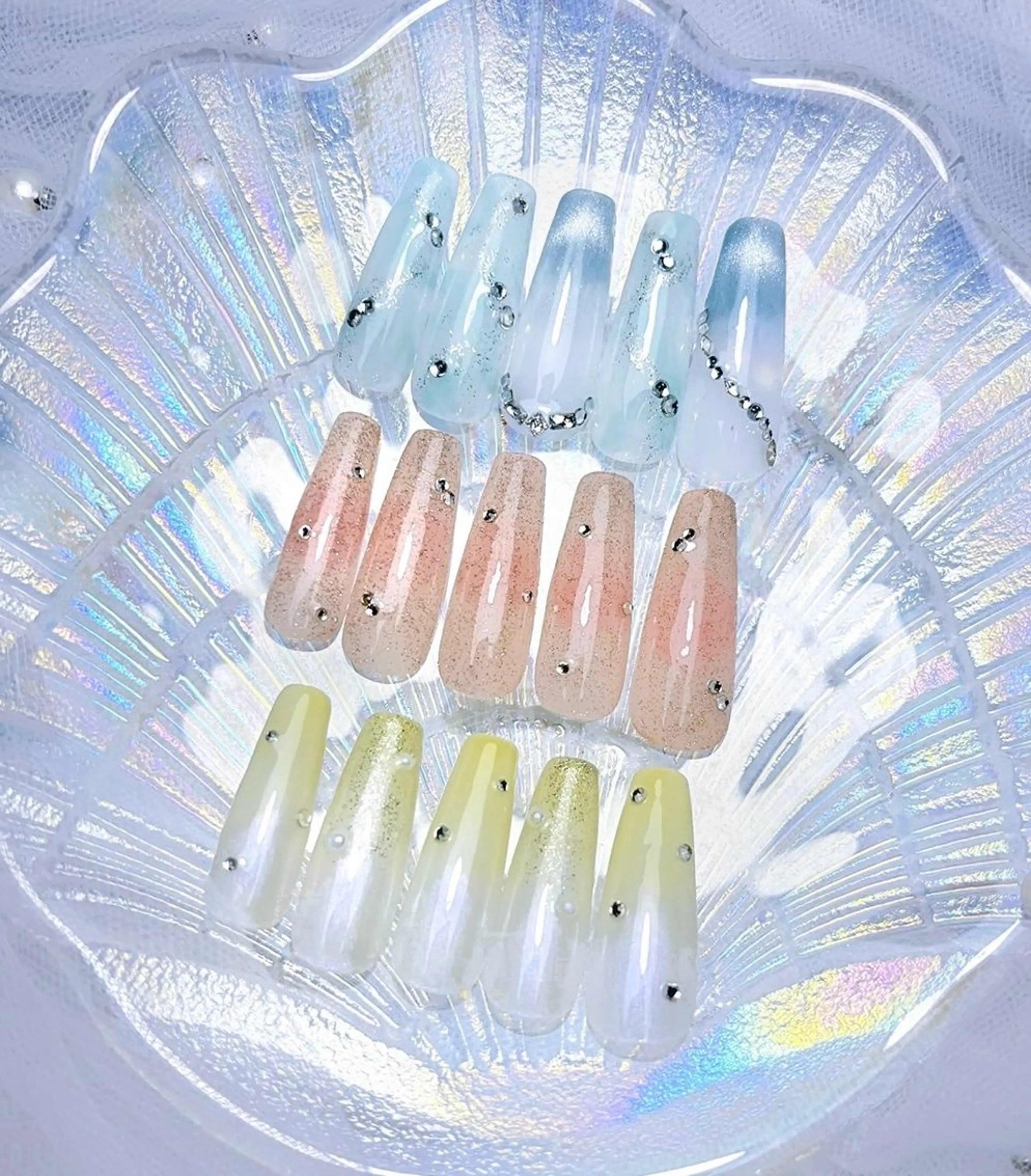 【オフ込み💎夏限定🫧🩵】ロングキラキラデザインコース✨の写真