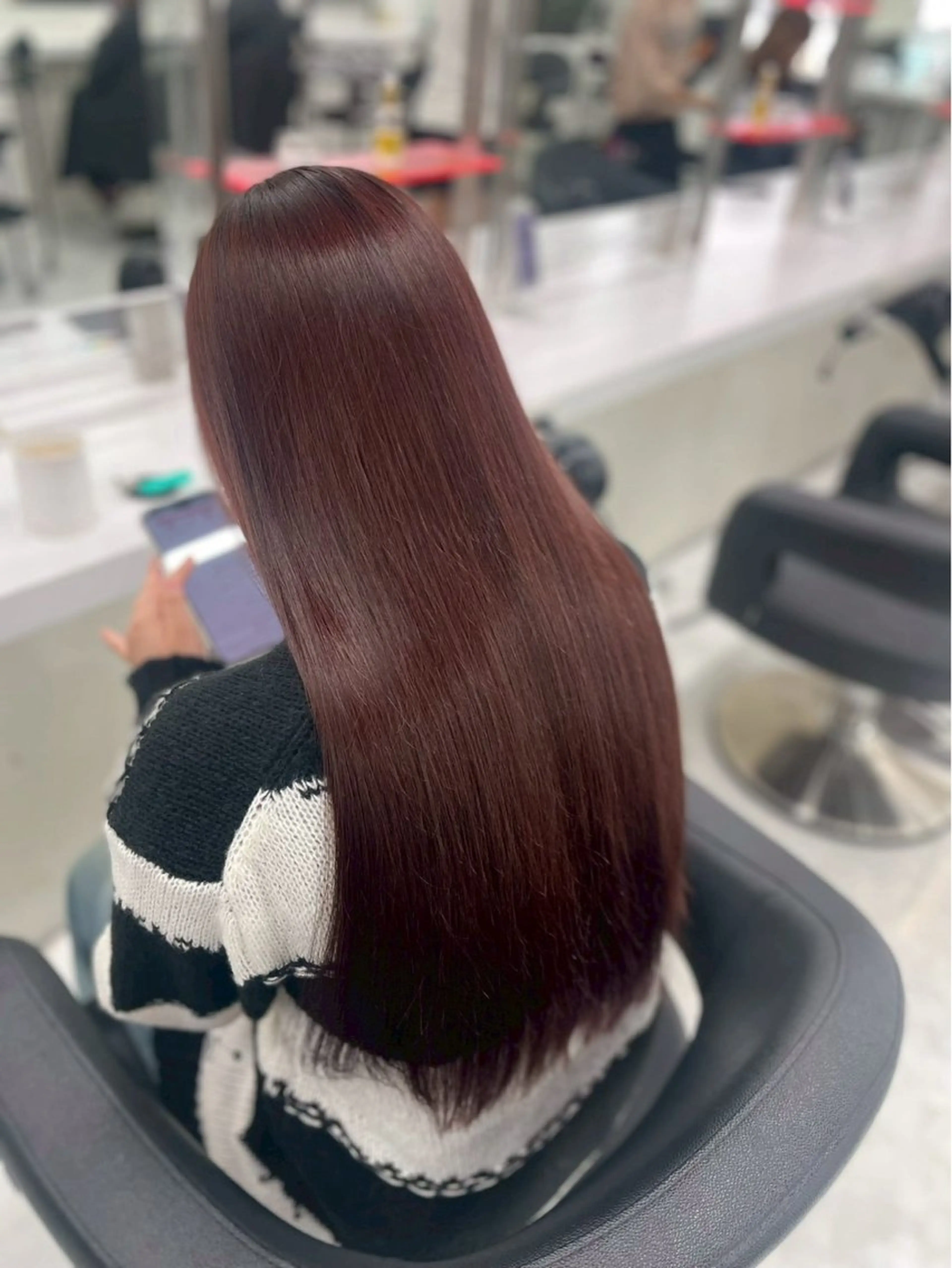 ロング カラー ヘアアレンジ ヘアカラー 暖色・髪質改善🍒 吉武杏莉のヘアスタイル