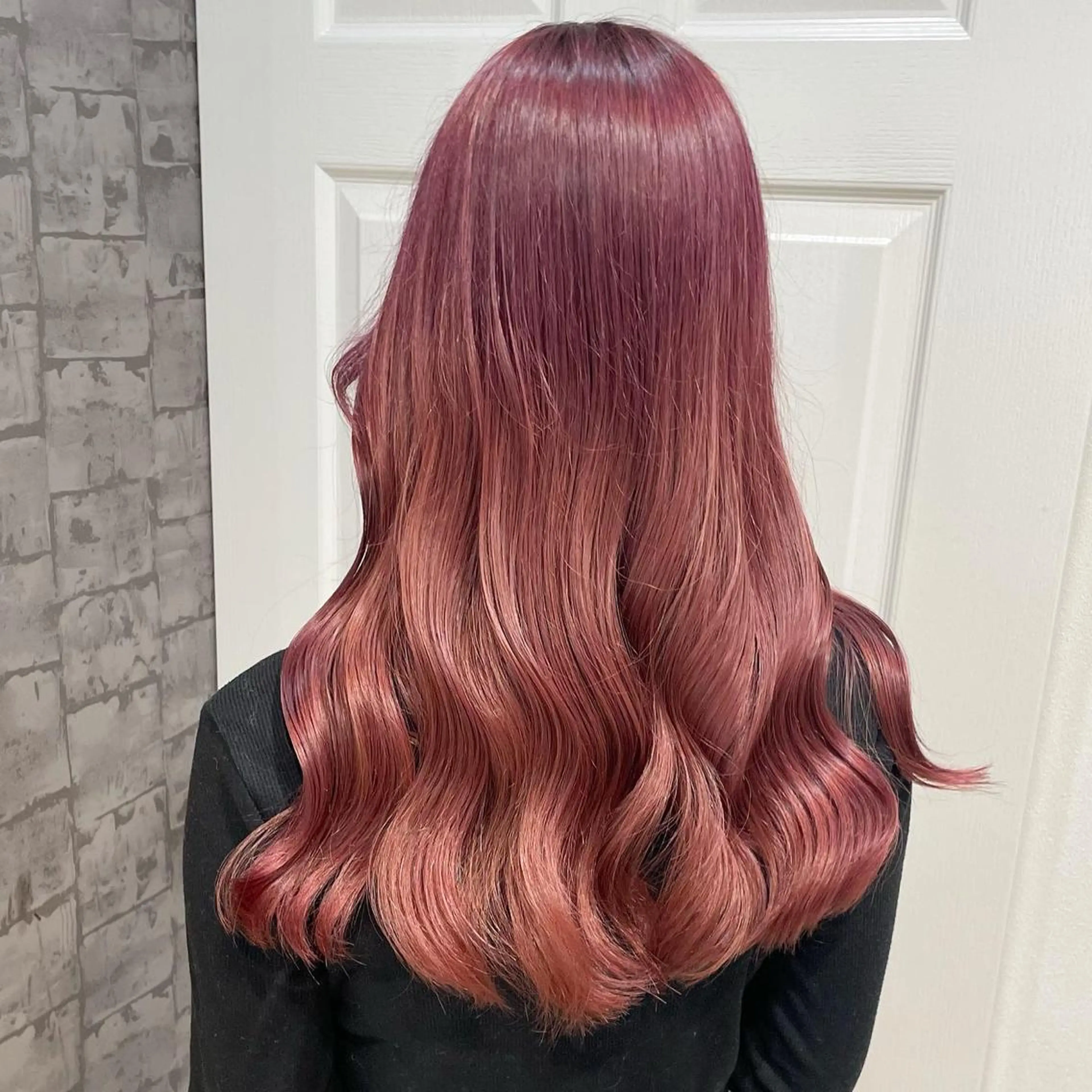 ロング rina／ベージュ ワンホン/韓国ヘアのヘアスタイル