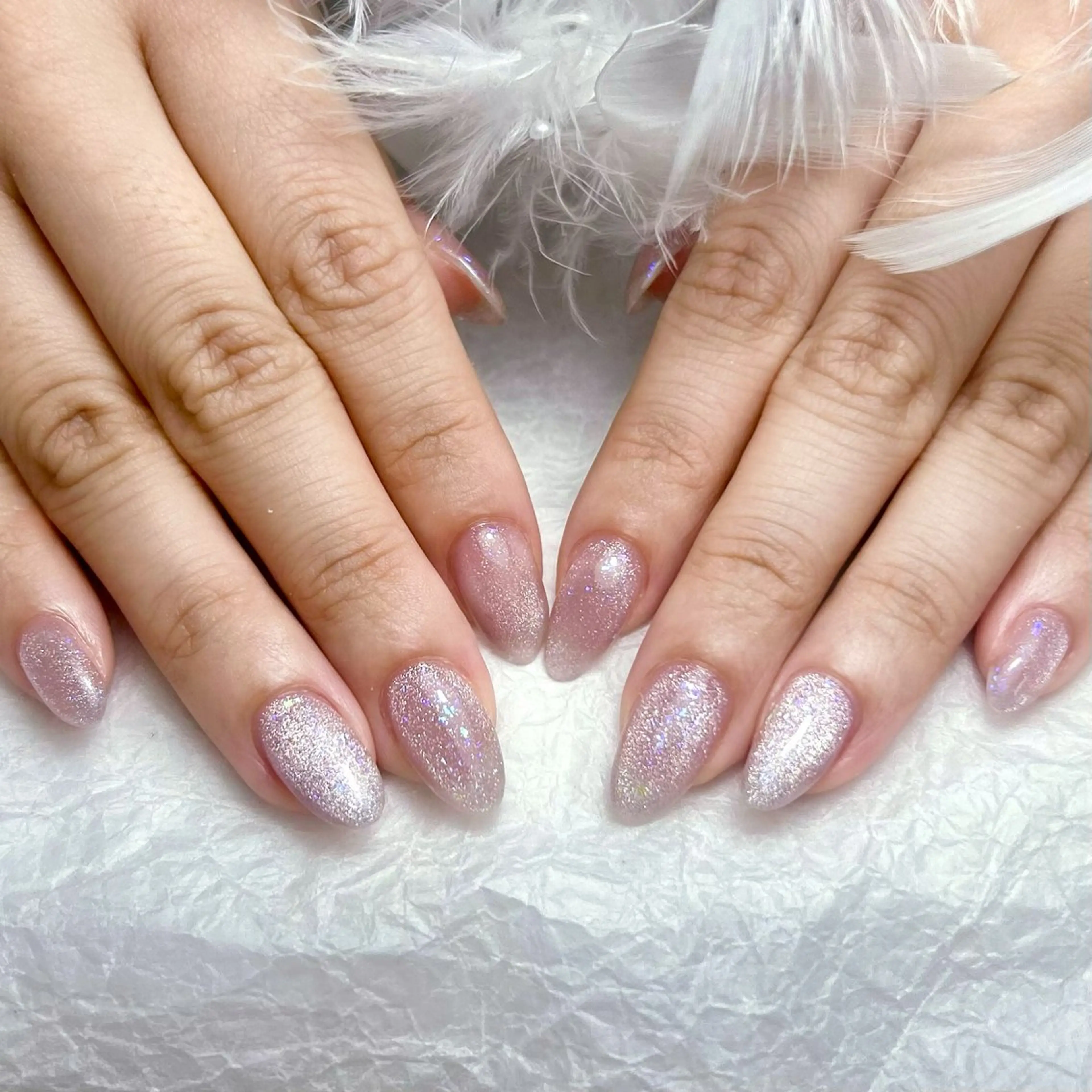 ショート 韓国風ヘア ショートヘア ハンドネイル DIAMOND Nail☁️のネイルデザイン