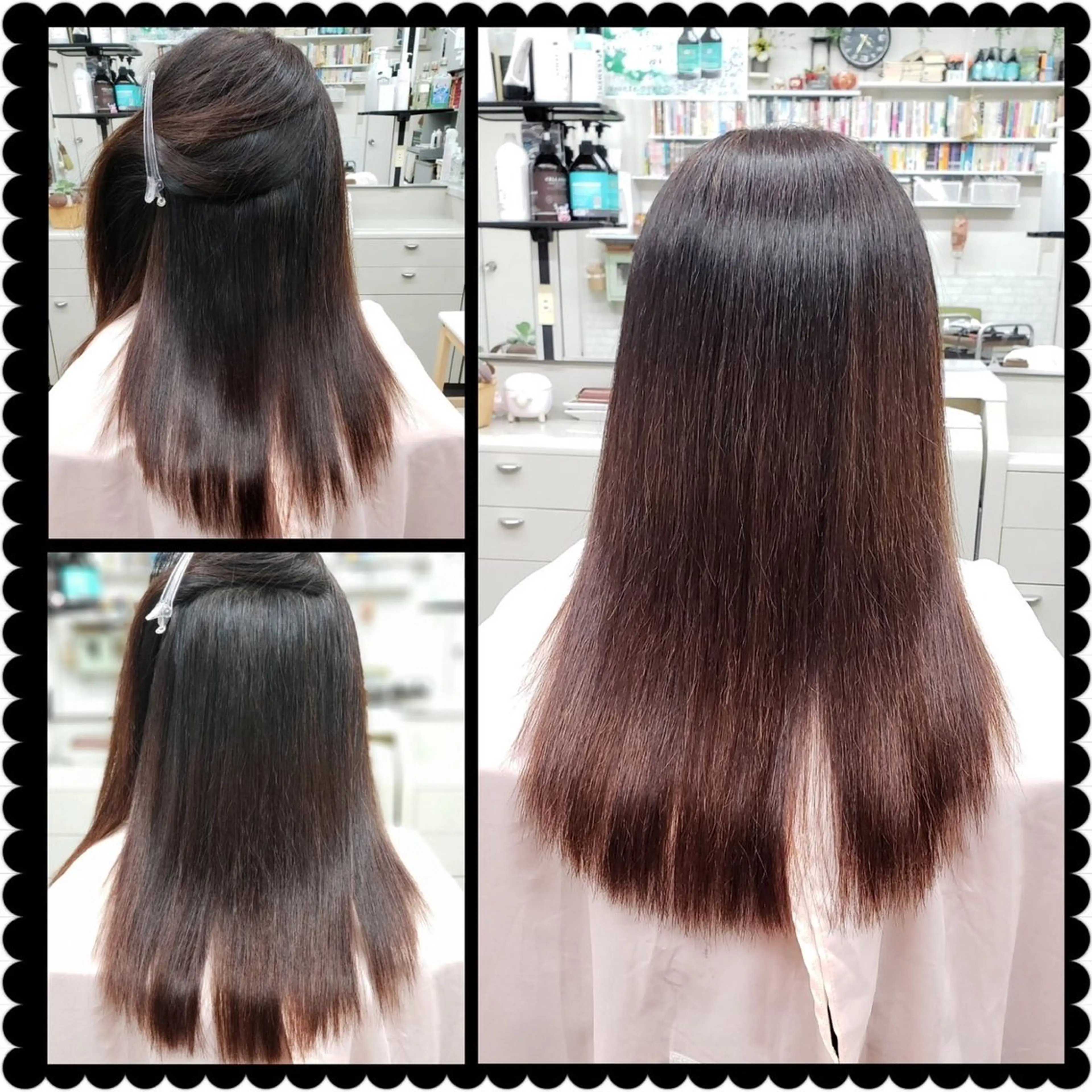 セミロング 髪質改善 根本 未由のヘアスタイル