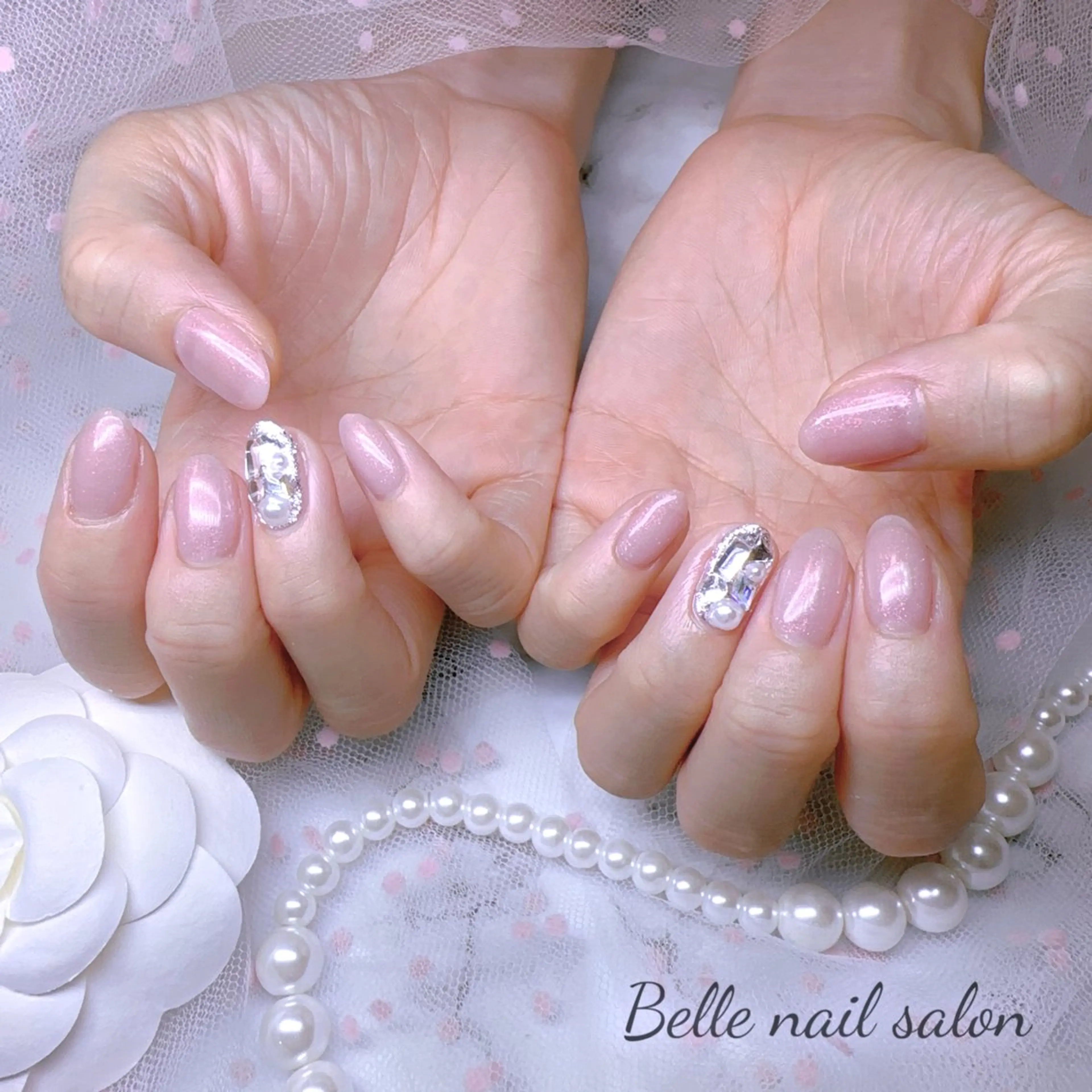 ネイル オーロラネイル フットネイル 韓国ネイル ラメ(グリッター) ラメグラデーション Belle nail salon 新小岩のネイルデザイン