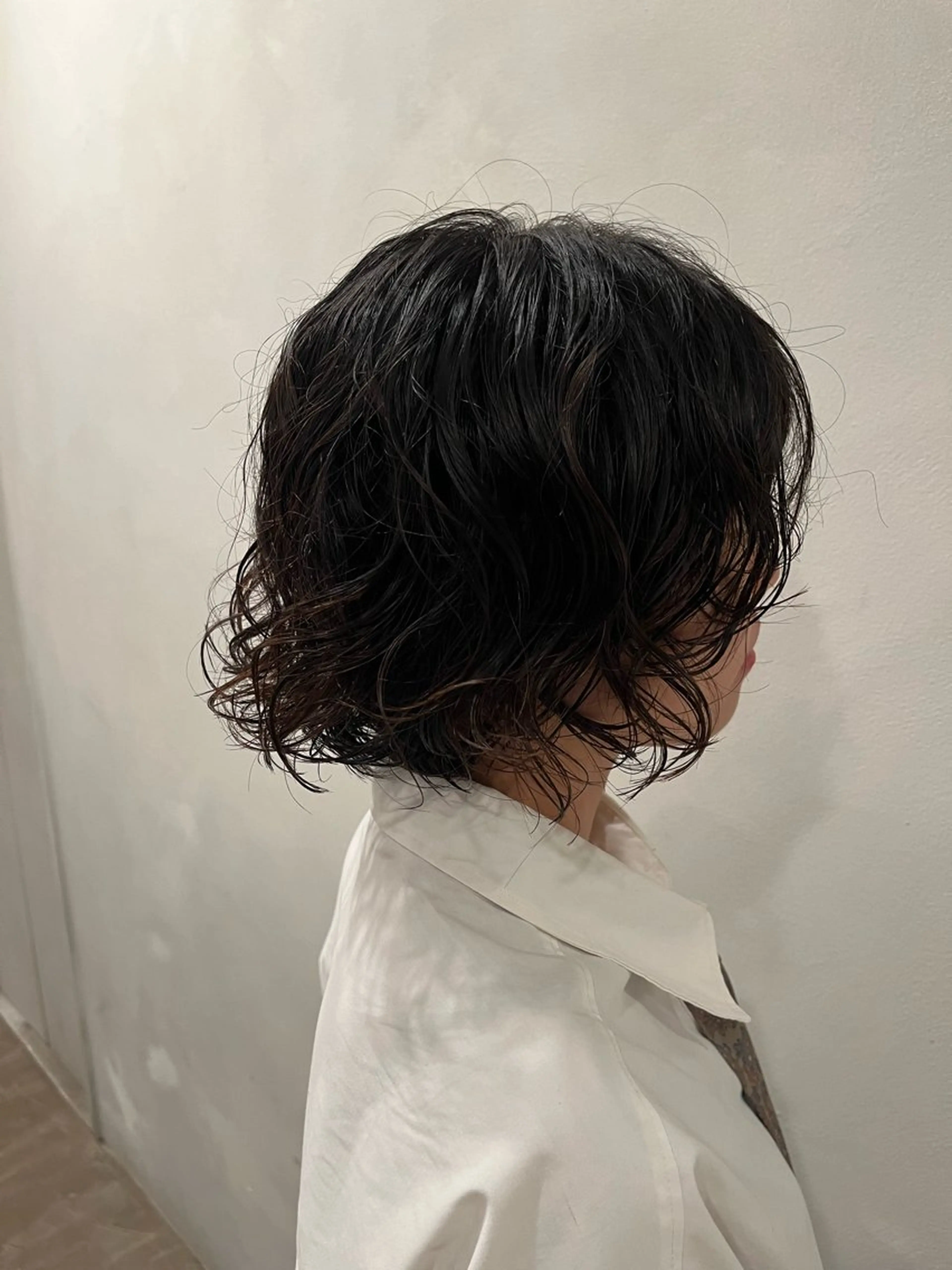 ミディアム パーマ パーマ こんの かいのヘアスタイル